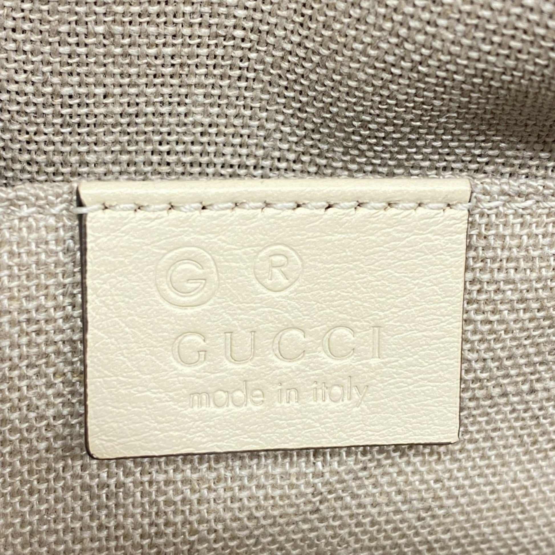 Gucci Ophidia, White, Leather, handbag