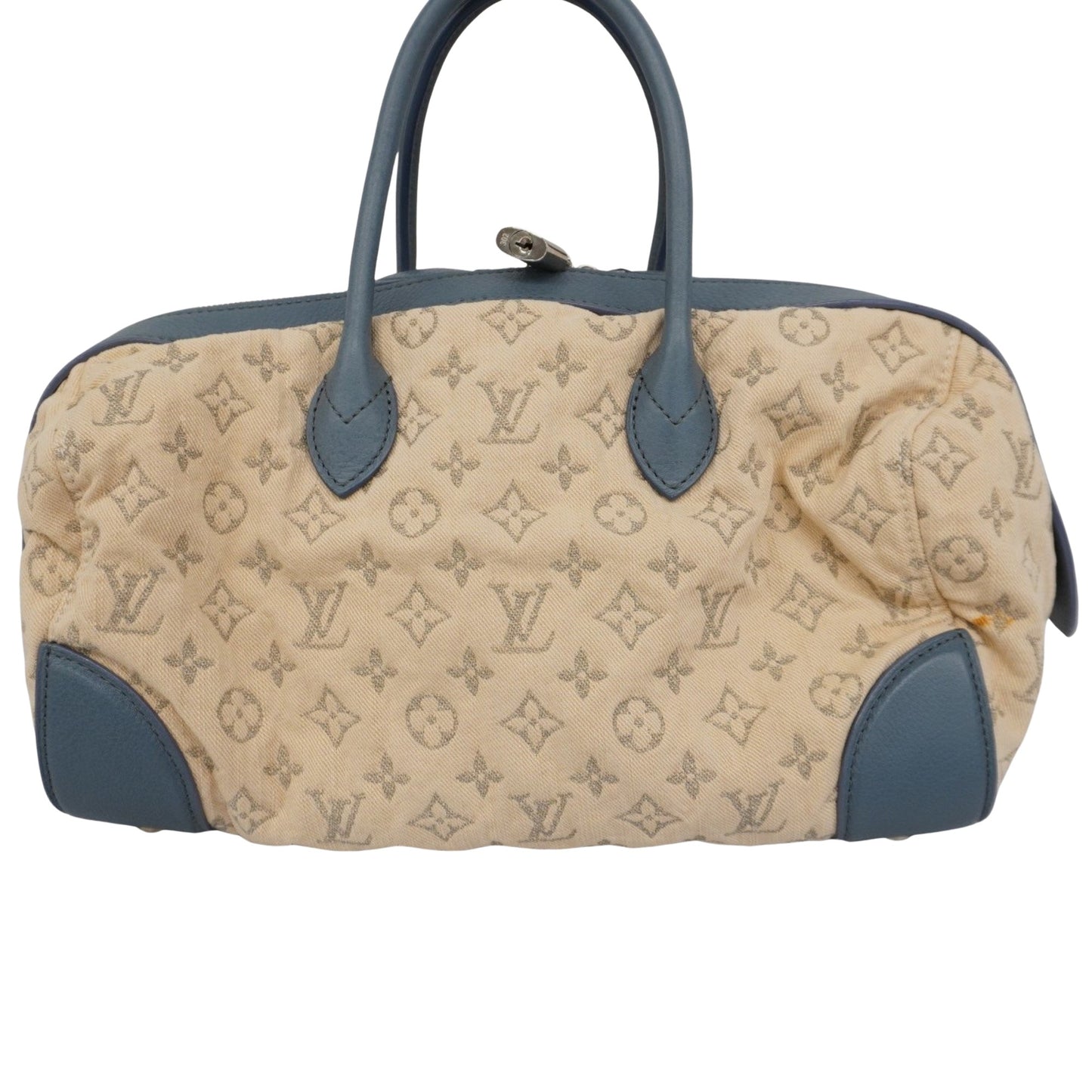 Louis Vuitton Speedy round, Blue, Denim - Jeans, handbag