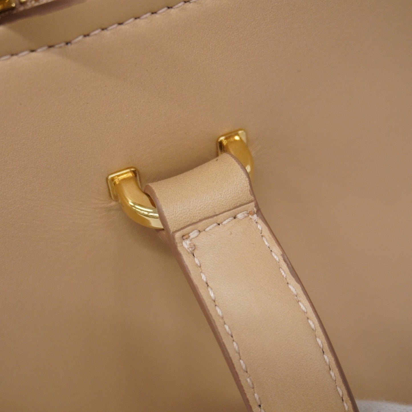 Salvatore Ferragamo Gancini, Beige, Leather, tote