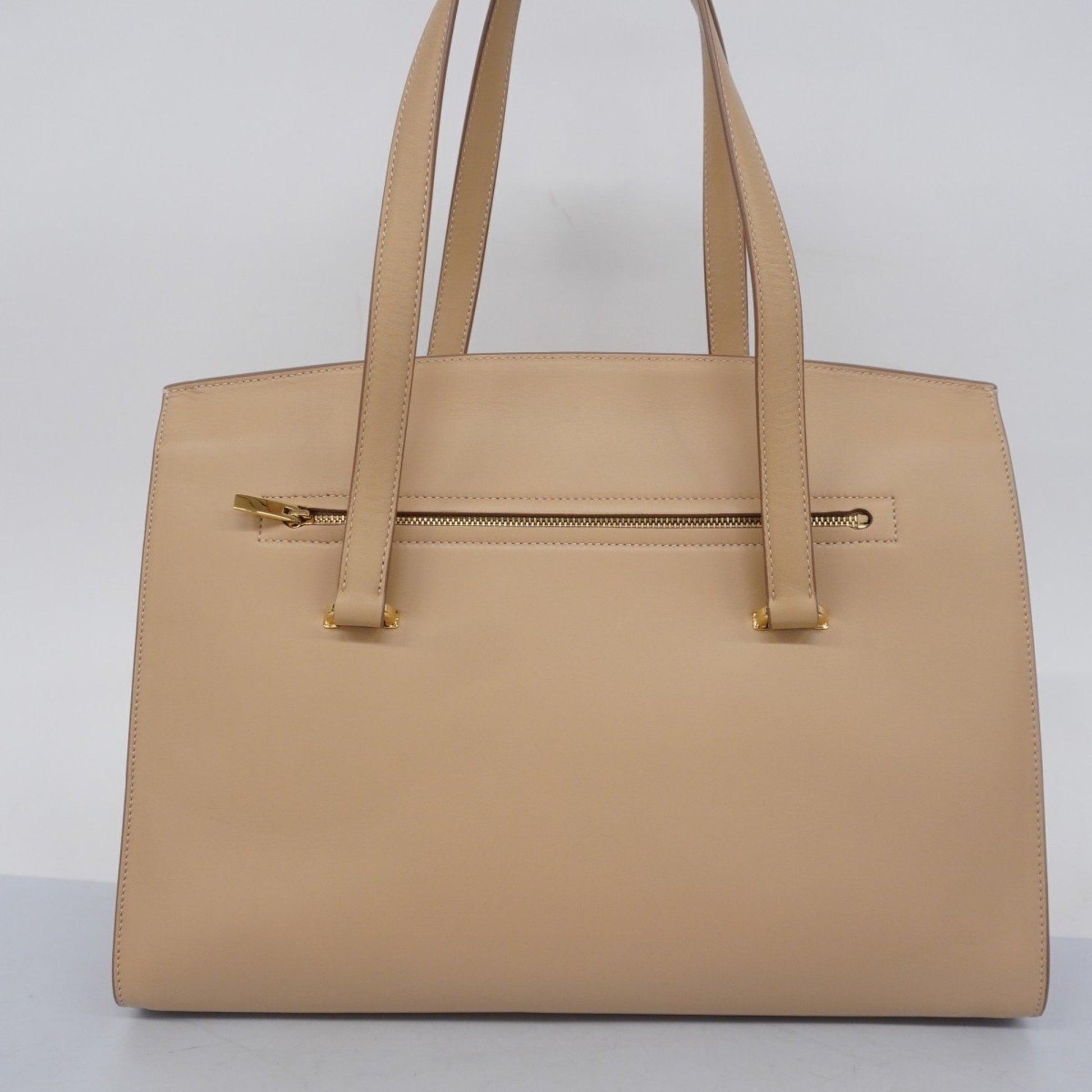 Salvatore Ferragamo Gancini, Beige, Leather, tote