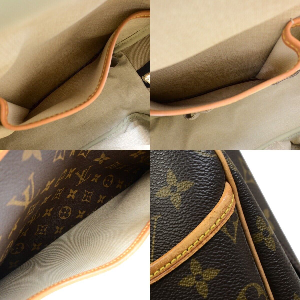 Louis Vuitton Deauville, Brown, Canvas, handbag