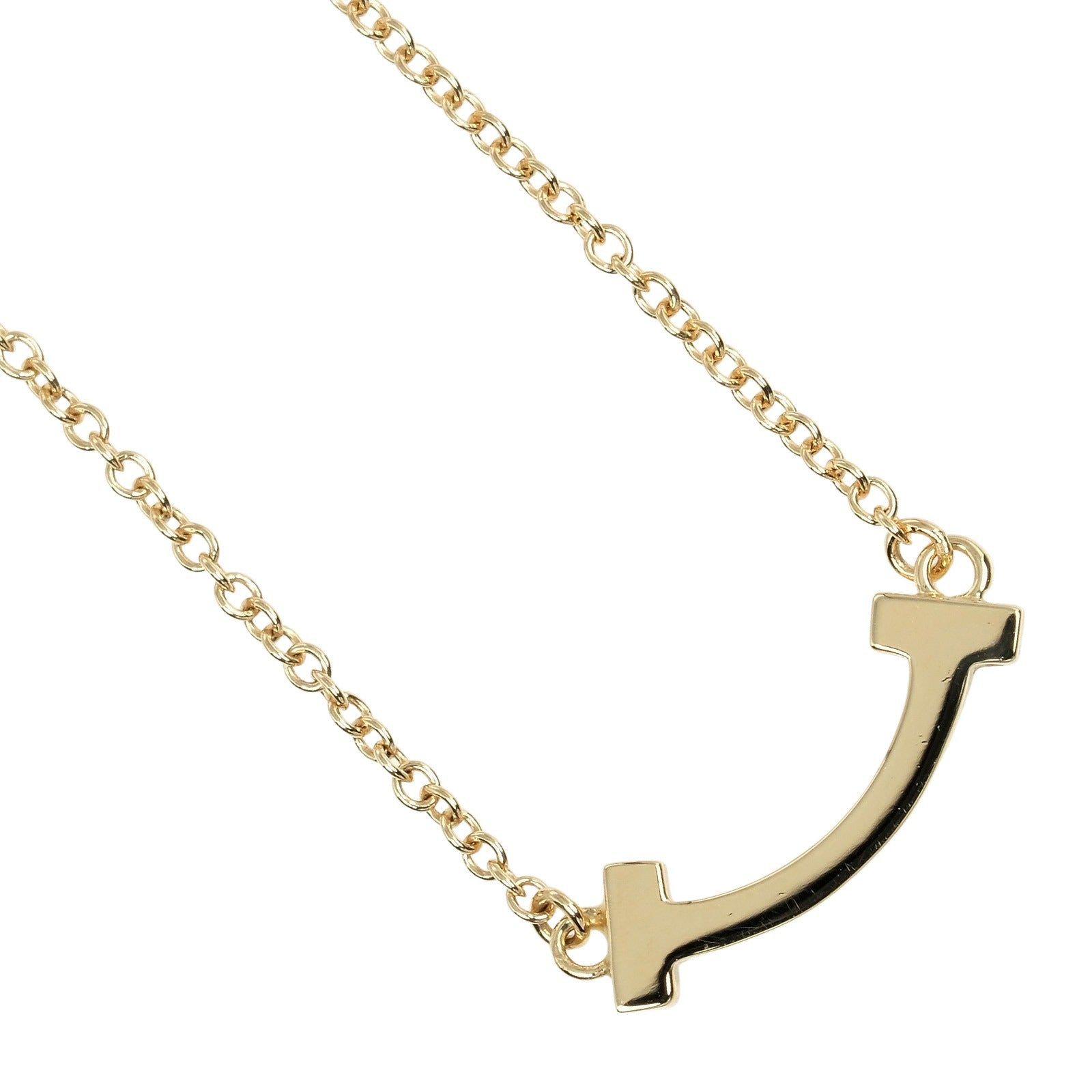 Tiffany & Co T Smile, Gold, Yellow Gold, necklace