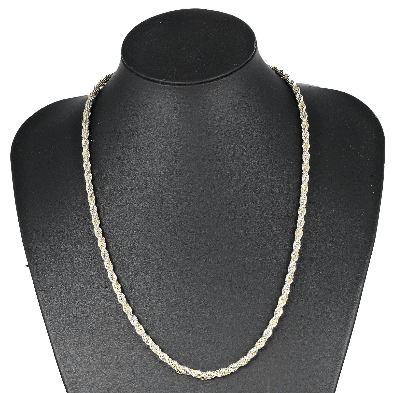 Tiffany & Co Twisted Chain Combi, Silver, Yellow Gold, necklace