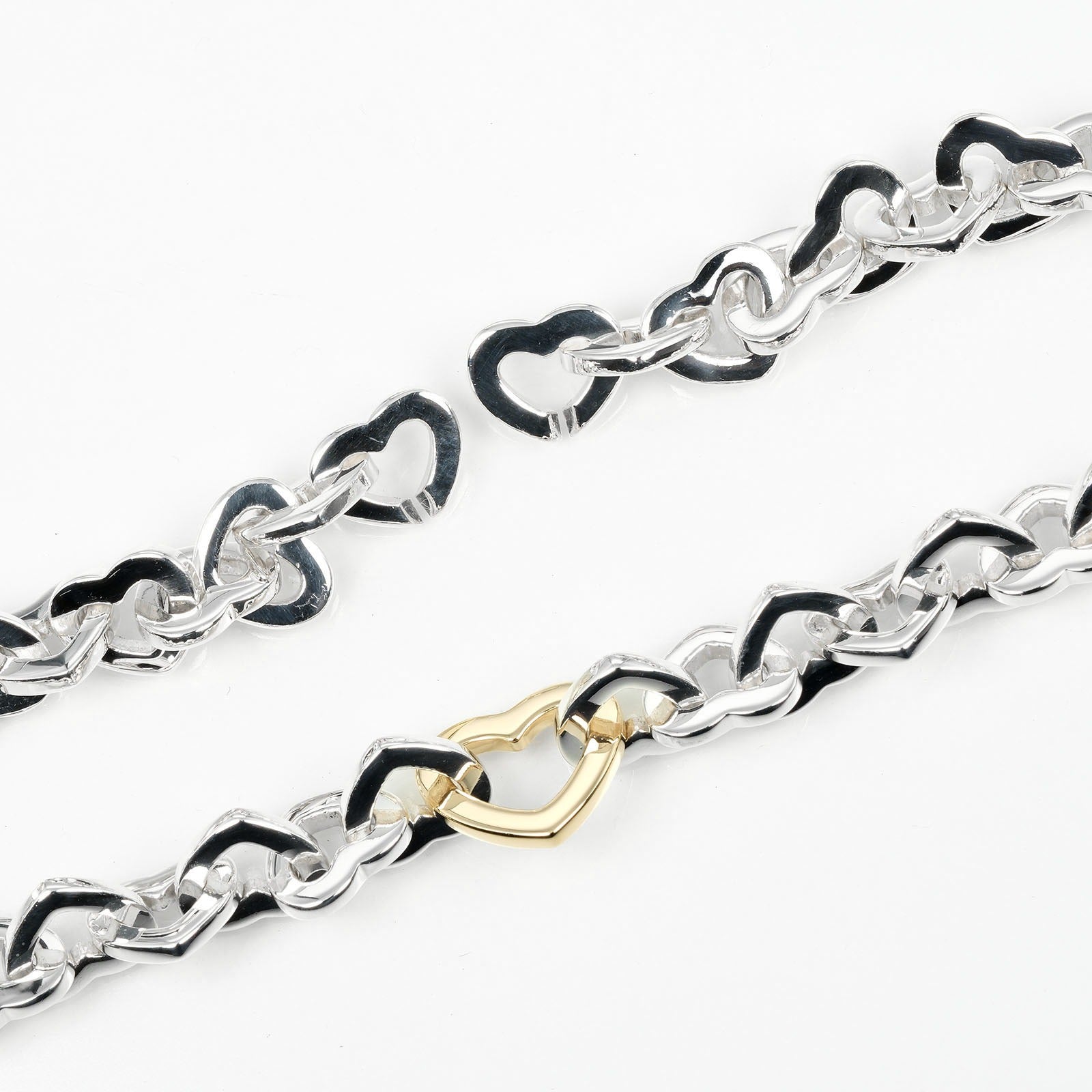 Tiffany & Co Heart link, Silver, Silver, necklace