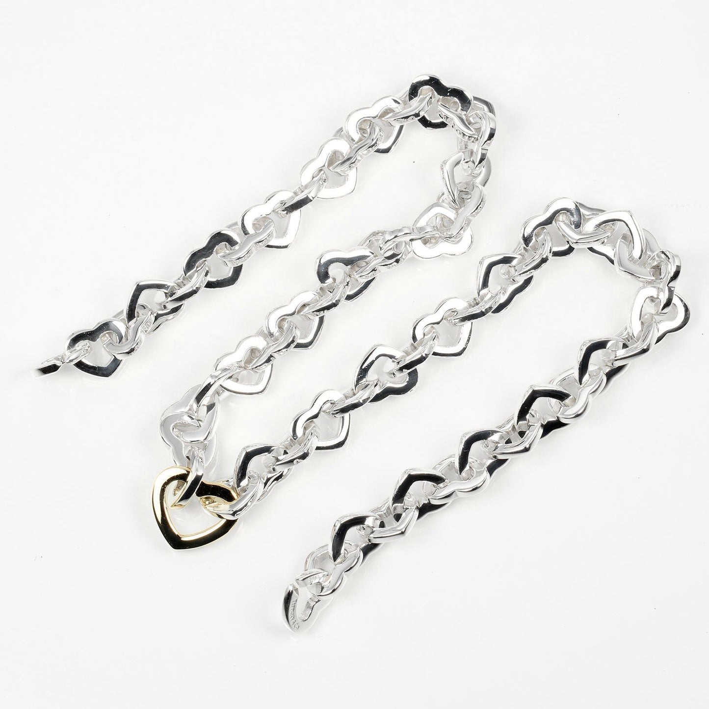 Tiffany & Co Heart link, Silver, Silver, necklace