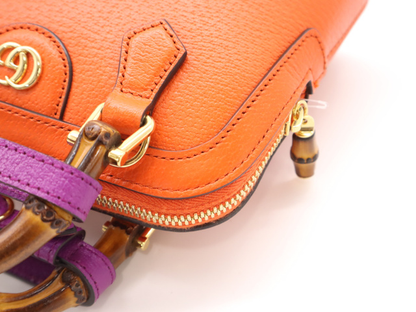 Gucci Bamboo, Orange, Leather, shoulder