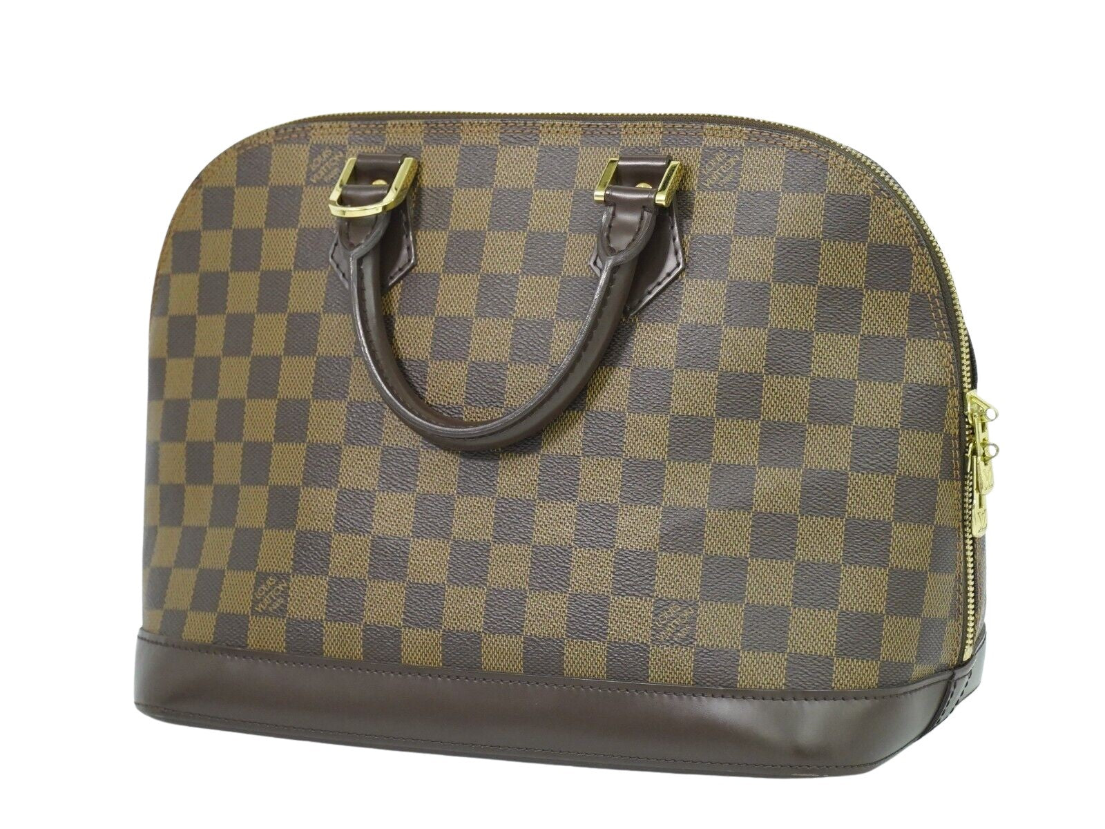 Louis Vuitton Alma, Brown, Canvas, handbag