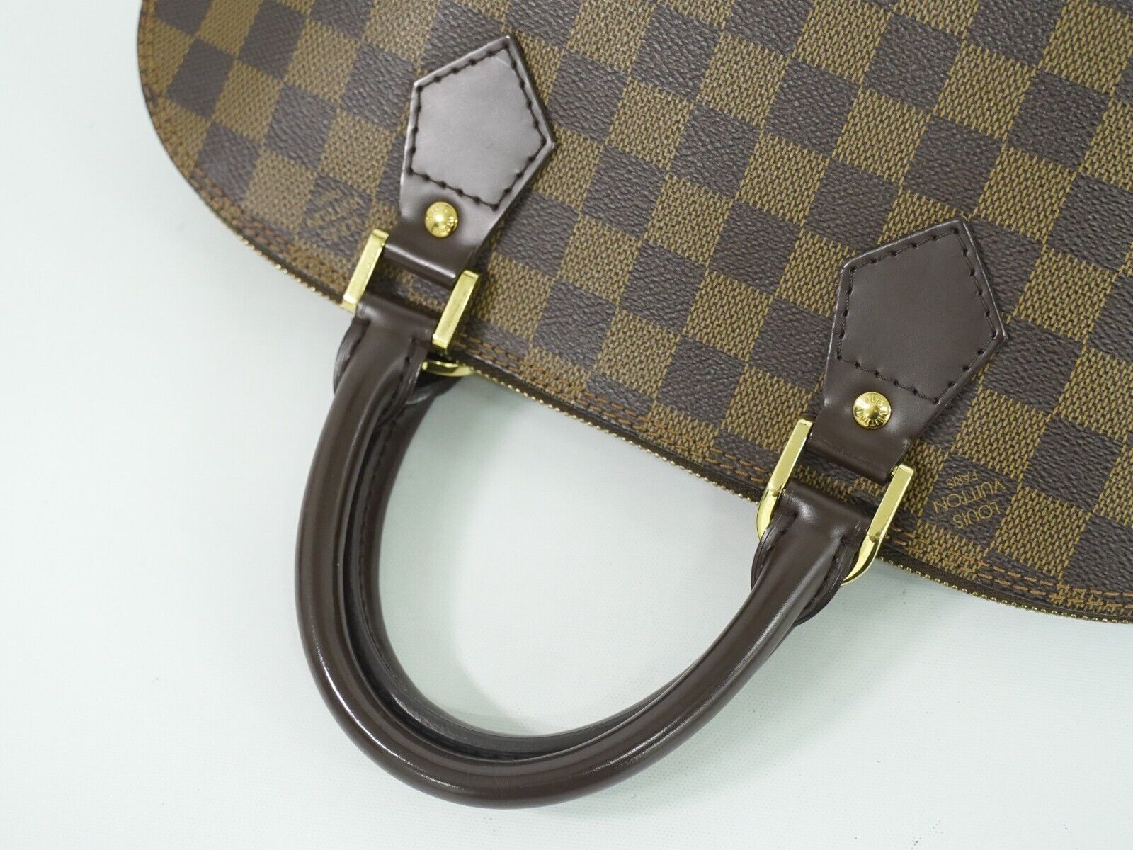 Louis Vuitton Alma, Brown, Canvas, handbag