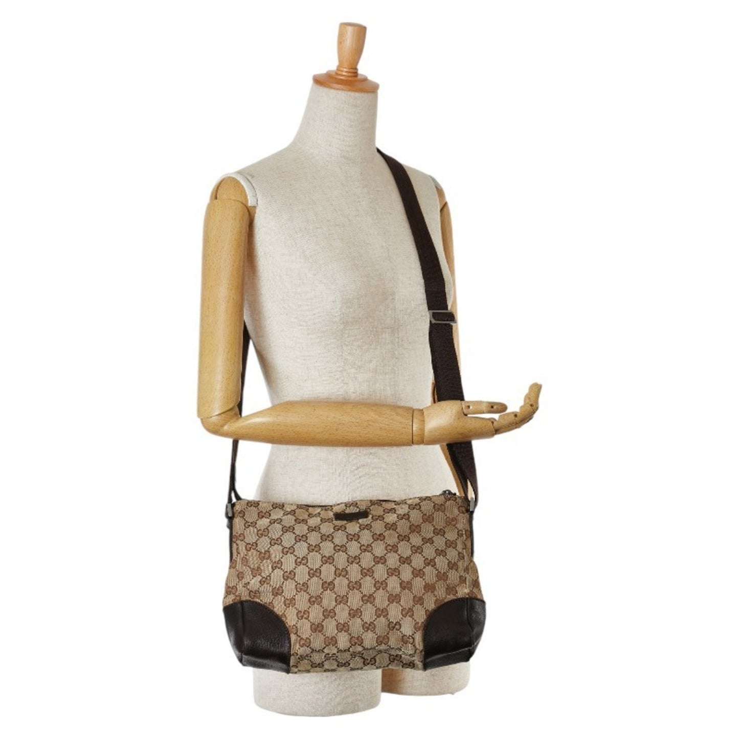 Gucci Messenger, Beige, Canvas, shoulder