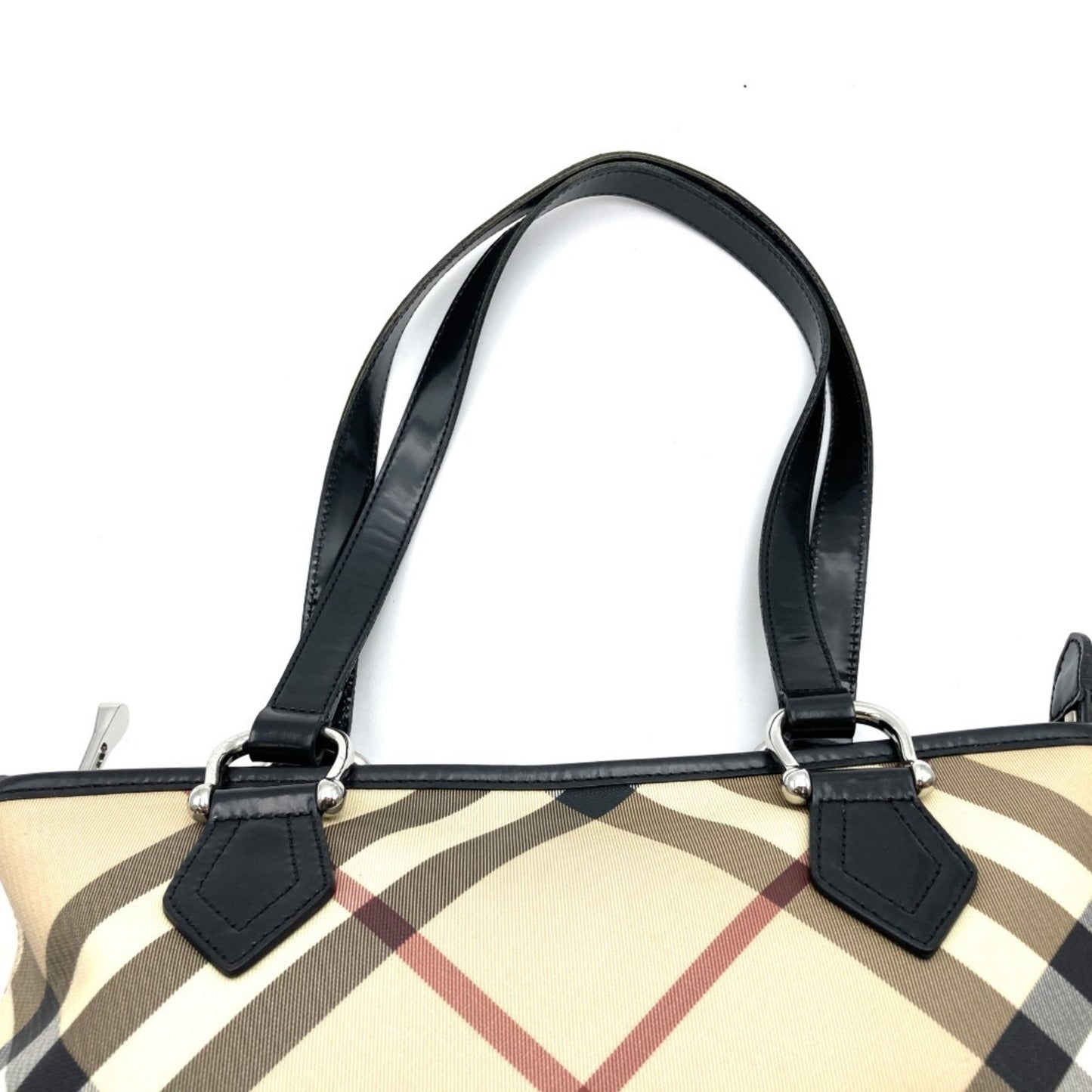 Burberry Nova Check, Beige, Canvas, tote