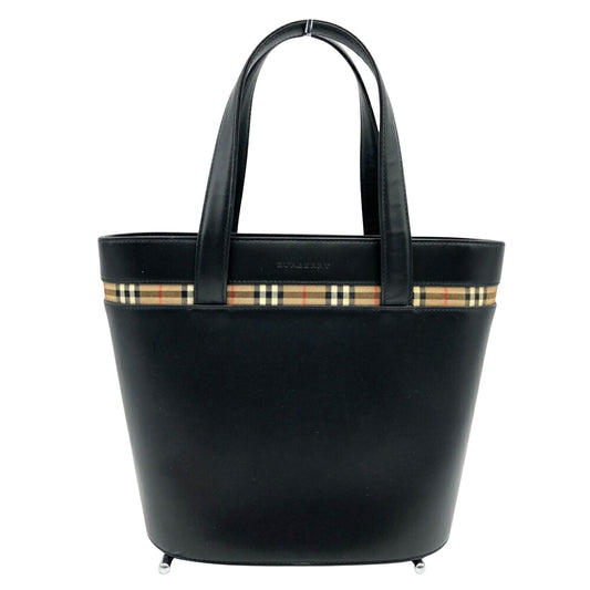 Burberry Nova Check, Black, Leather, handbag