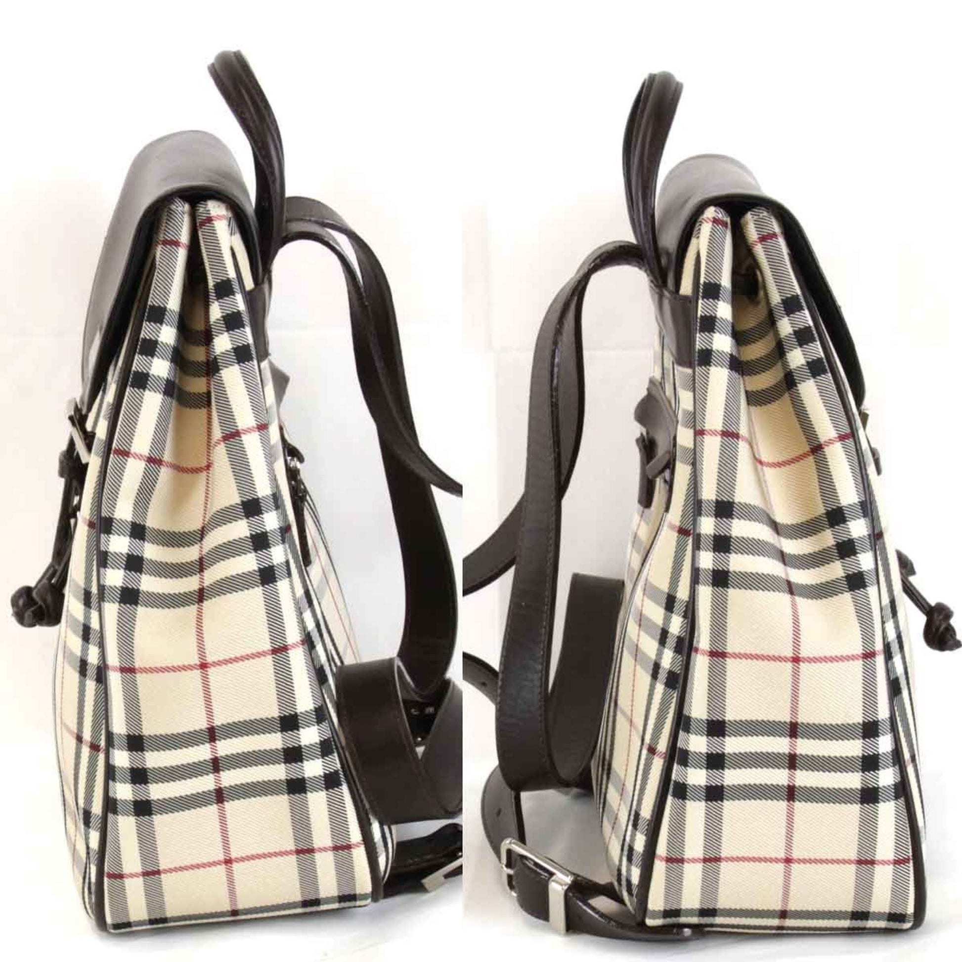 Burberry Nova Check, Beige, Canvas, backpack