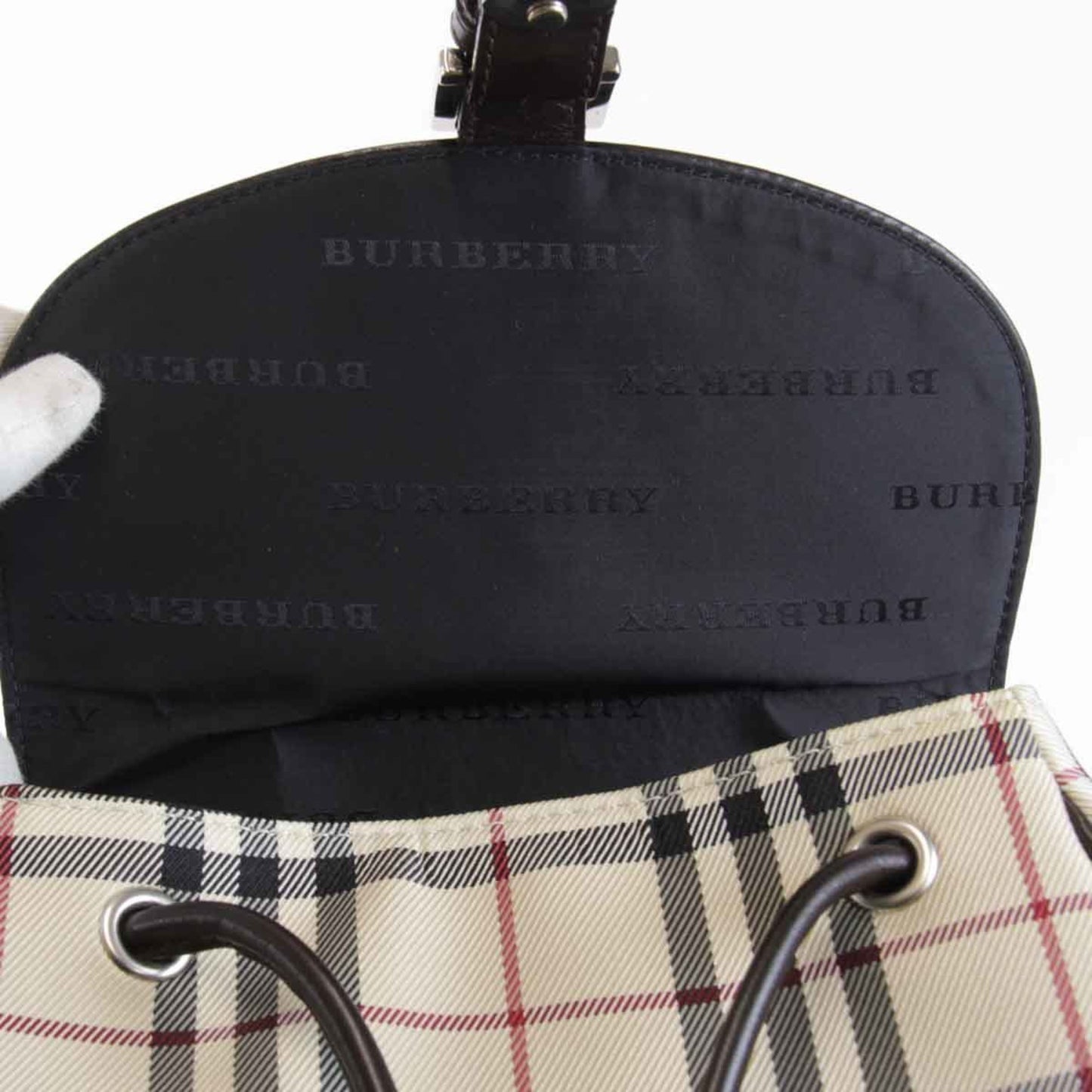 Burberry Nova Check, Beige, Canvas, backpack