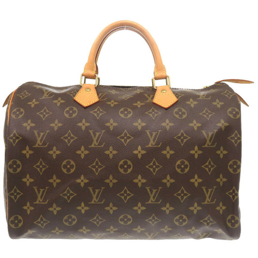 Louis Vuitton Speedy 35, Brown, Canvas, handbag