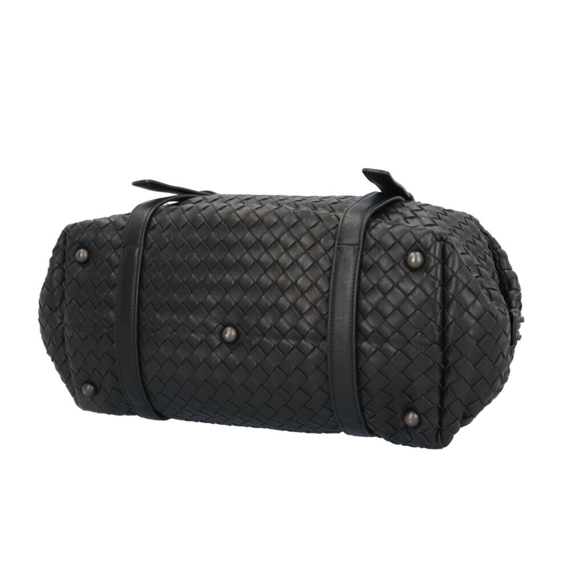 Bottega Veneta Intrecciato, Black, Leather, handbag