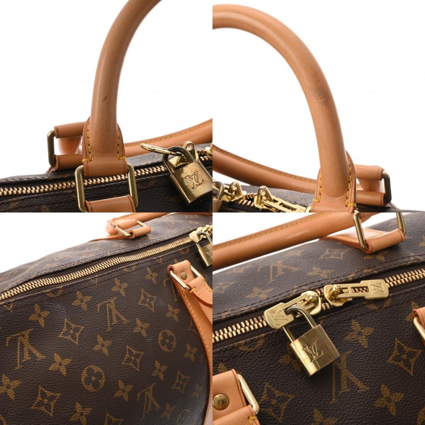 Louis Vuitton Keepall 55, Brown, Canvas, travel