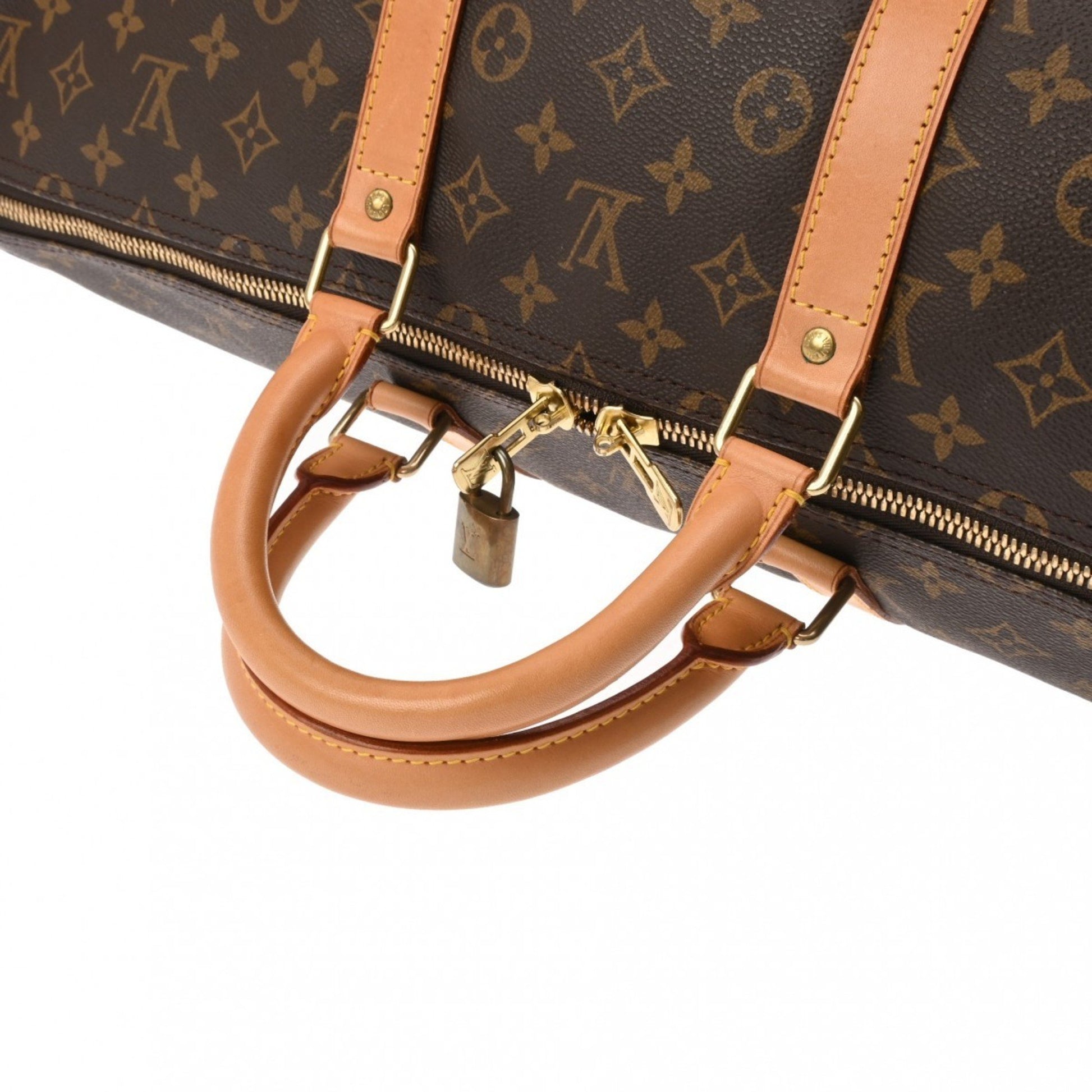 Louis Vuitton Keepall 55, Brown, Canvas, travel