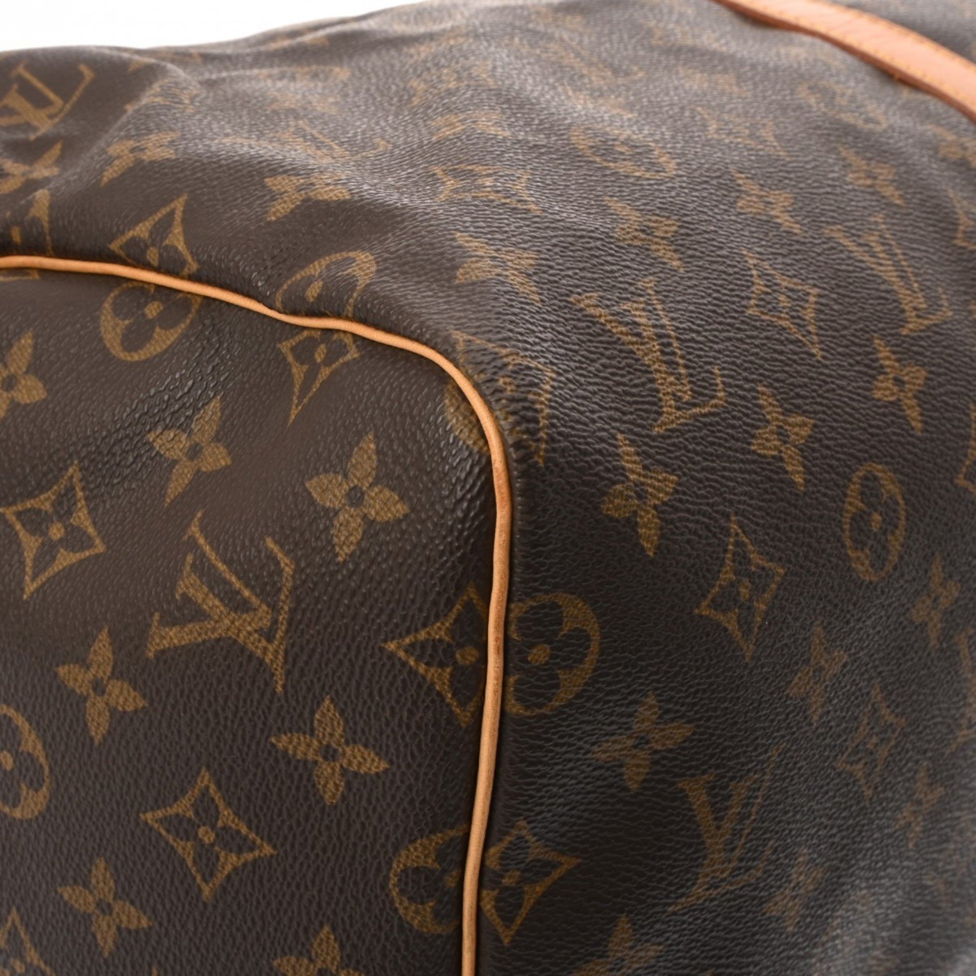 Louis Vuitton Keepall 55, Brown, Canvas, travel