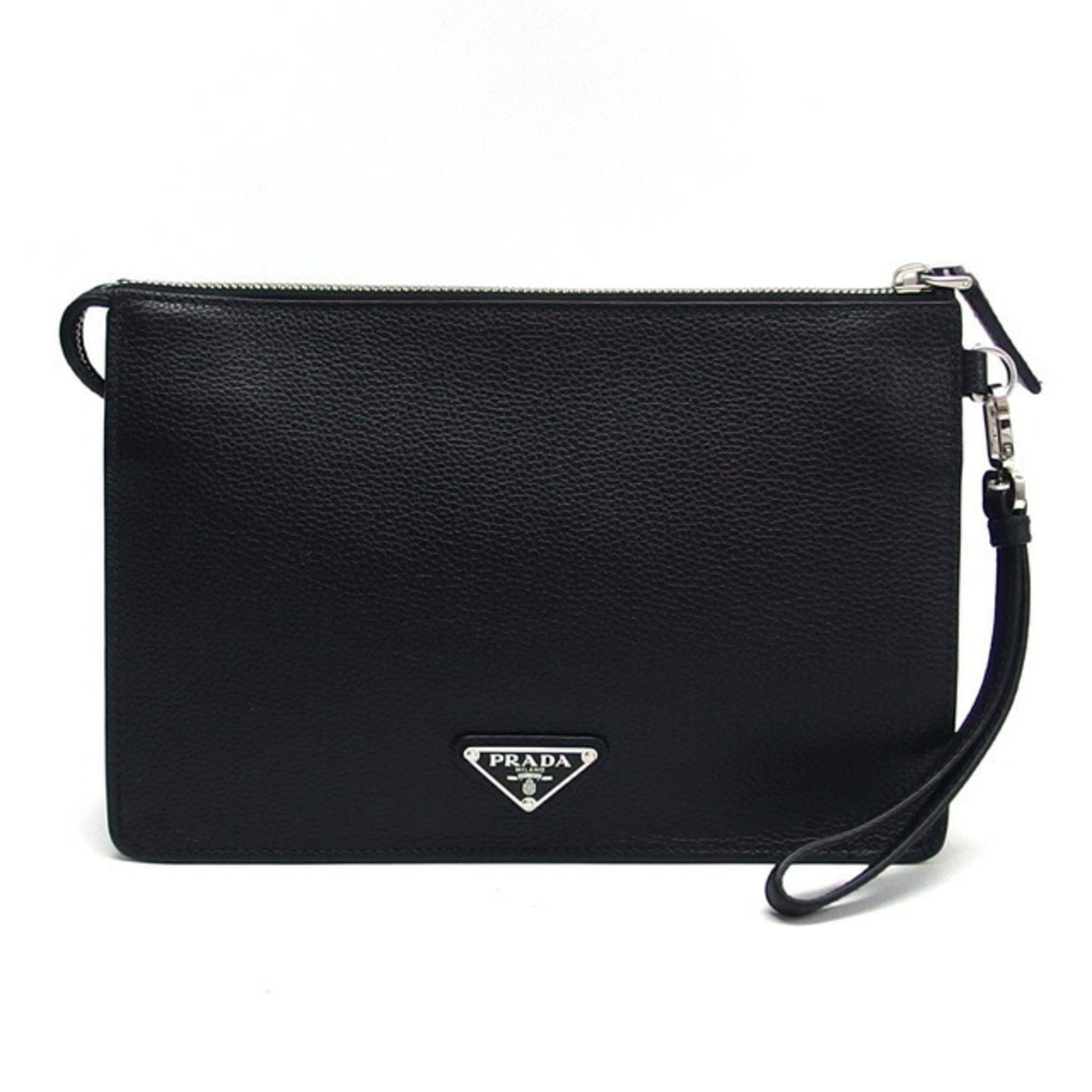 Prada Re-Nylon, Black, Leather, clutch