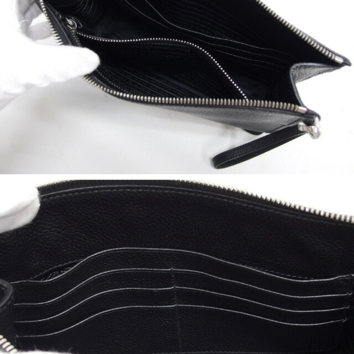 Prada Re-Nylon, Black, Leather, clutch