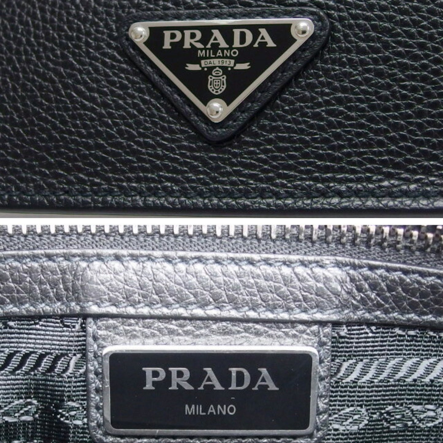 Prada Re-Nylon, Black, Leather, clutch