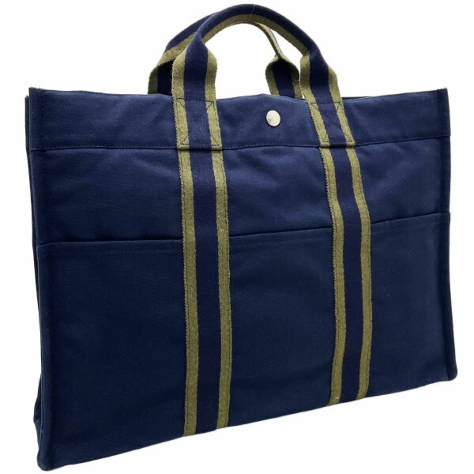 Hermès Fourre tout, Navy, Canvas, tote