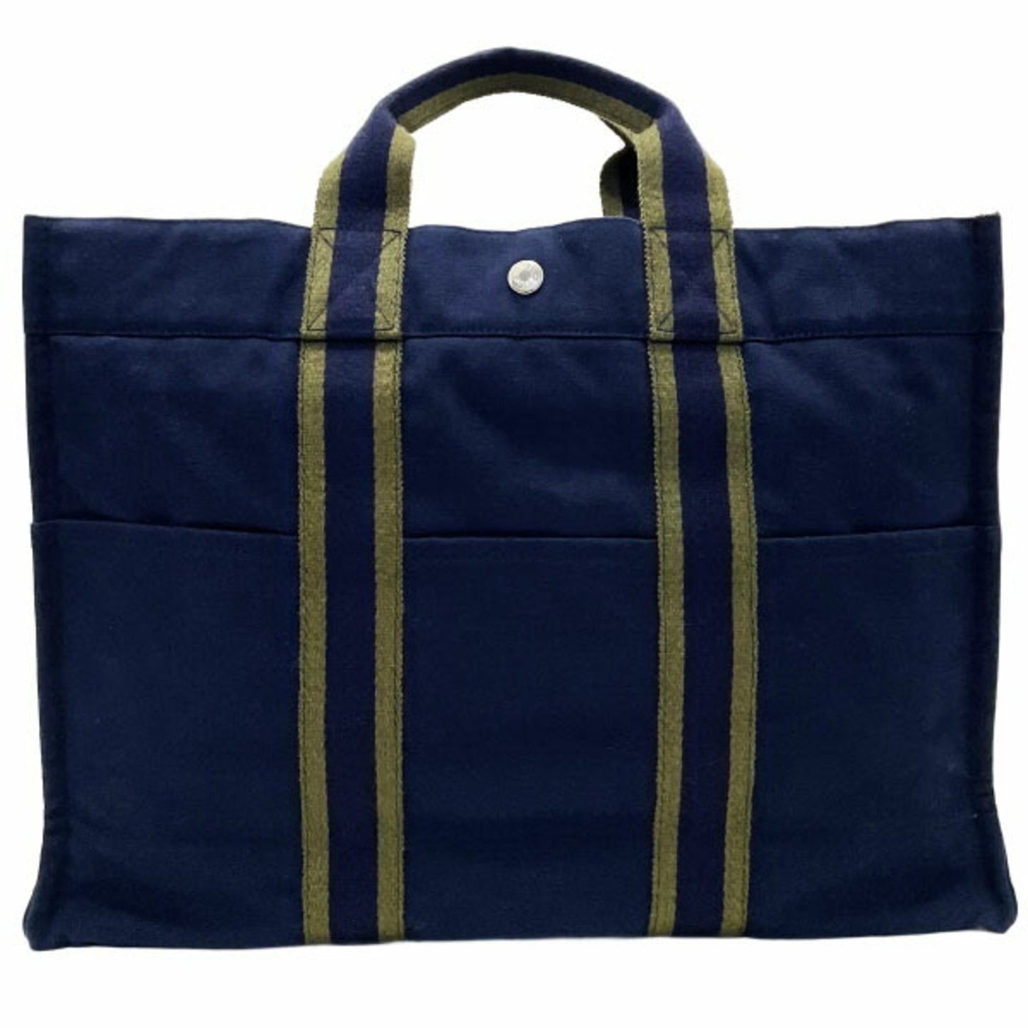 Hermès Fourre tout, Navy, Canvas, tote