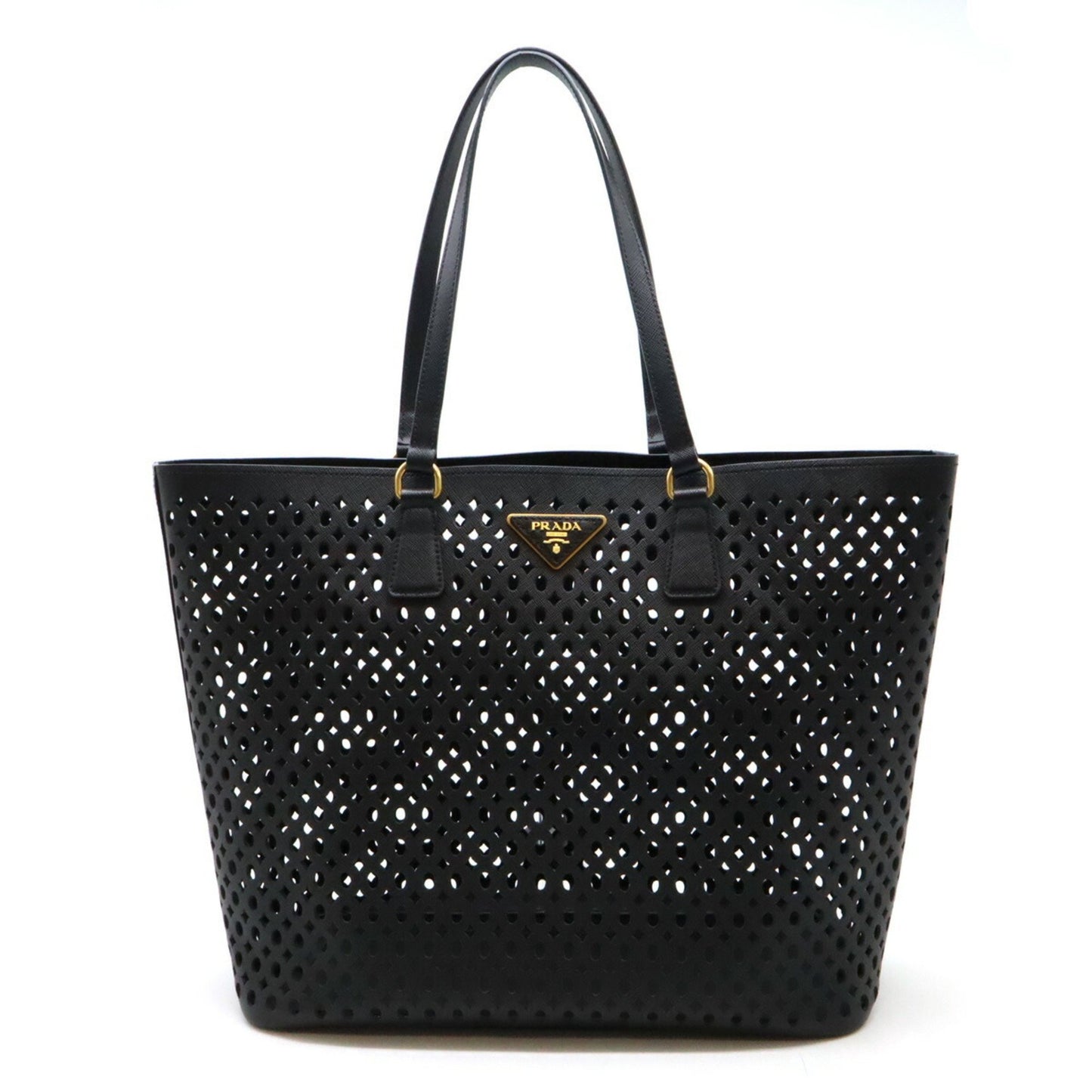 Prada Saffiano, Black, Leather, tote