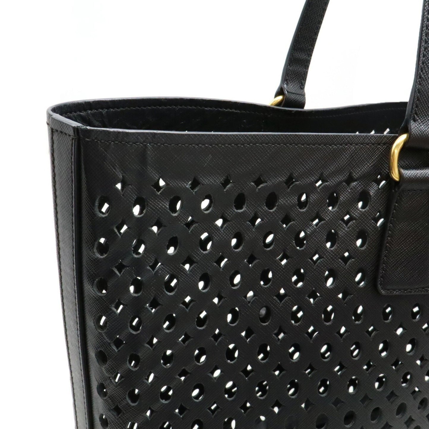 Prada Saffiano, Black, Leather, tote