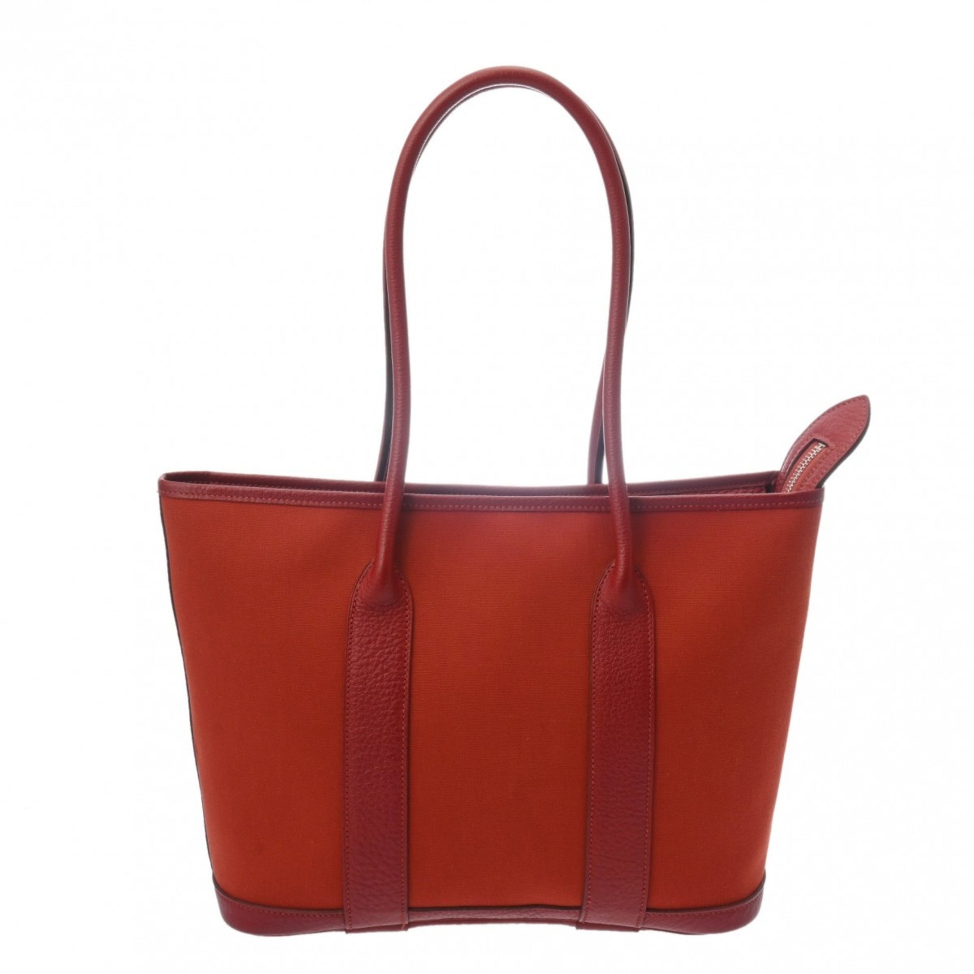 Hermès Garden Zip, Orange, Canvas, handbag