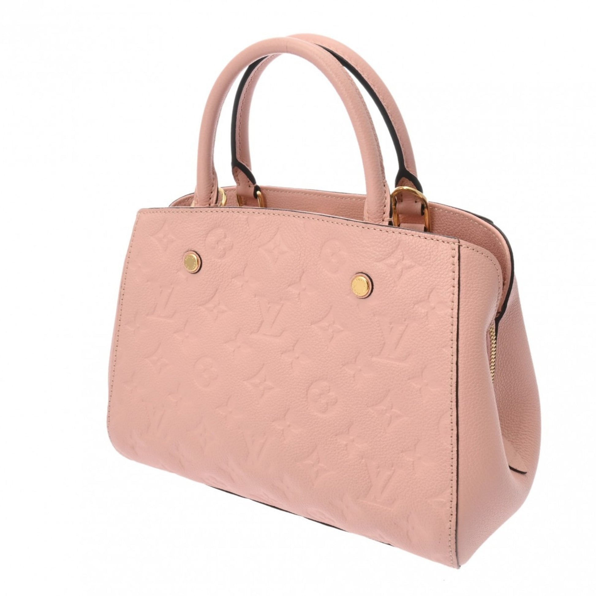 Louis Vuitton Montaigne, Pink, Leather, handbag