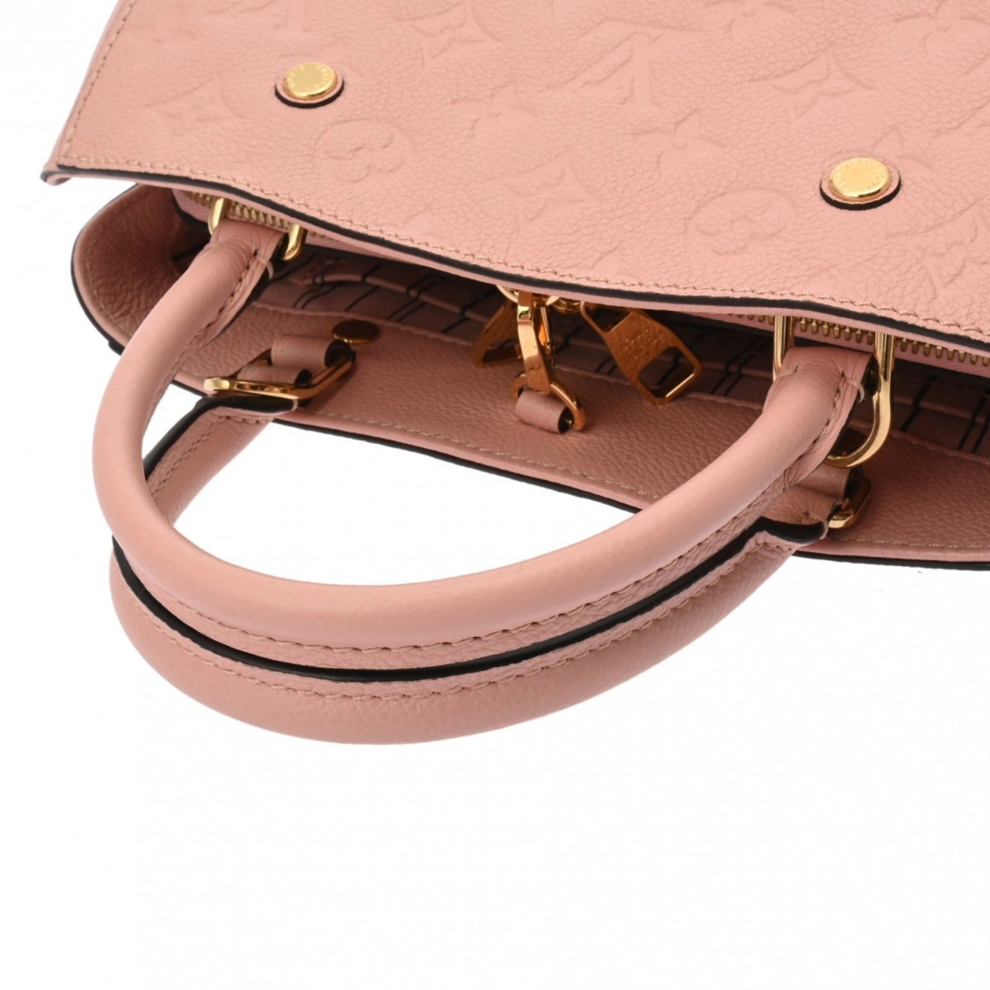 Louis Vuitton Montaigne, Pink, Leather, handbag