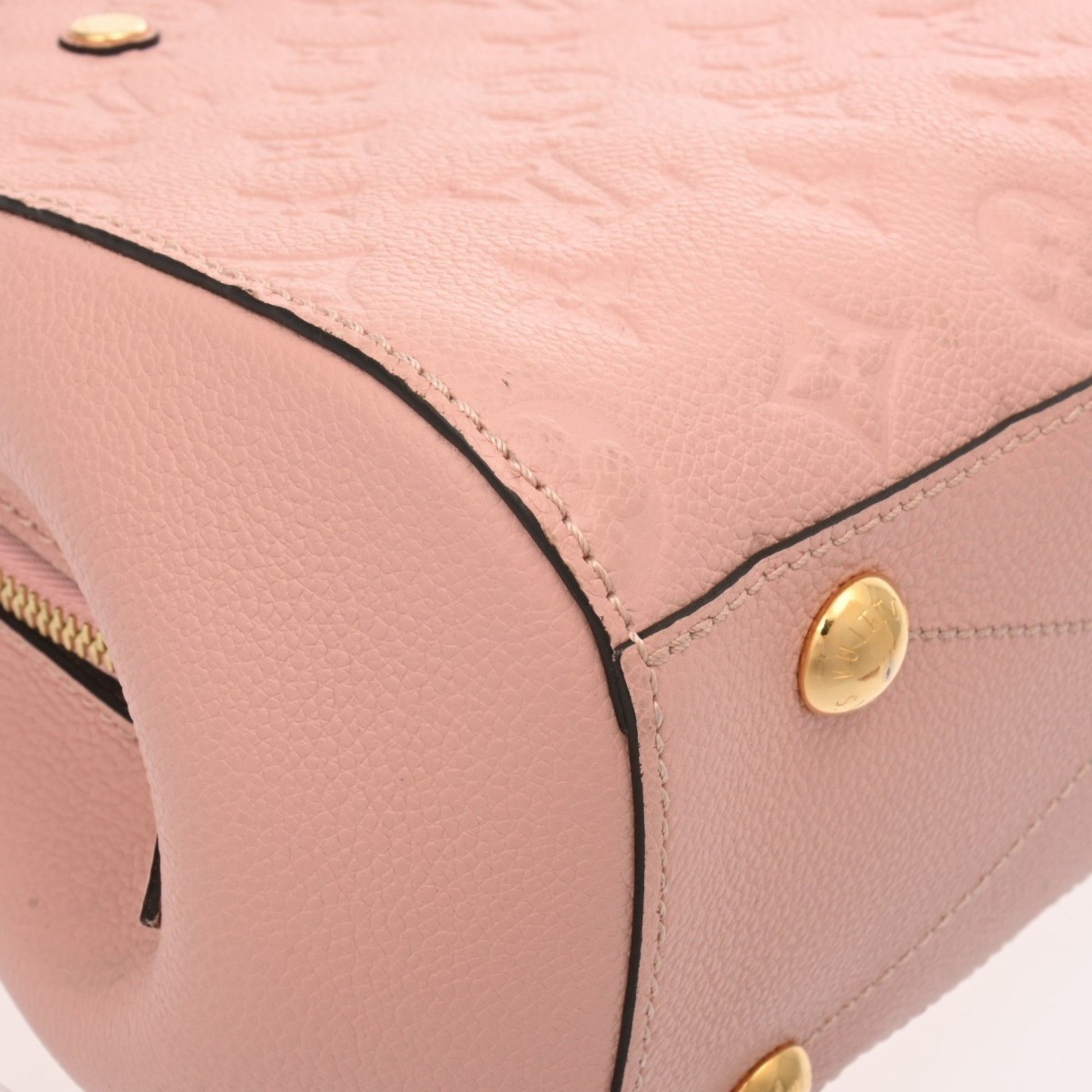 Louis Vuitton Montaigne, Pink, Leather, handbag