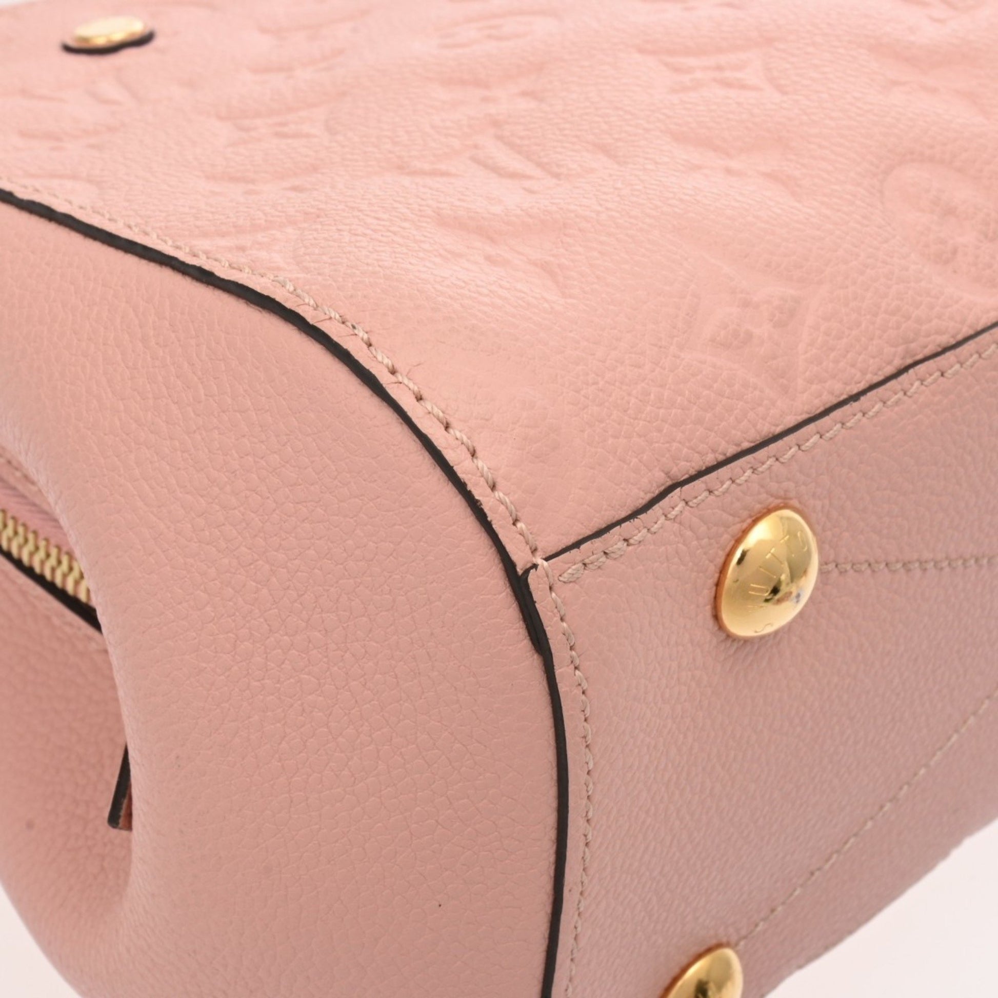 Louis Vuitton Montaigne, Pink, Leather, handbag