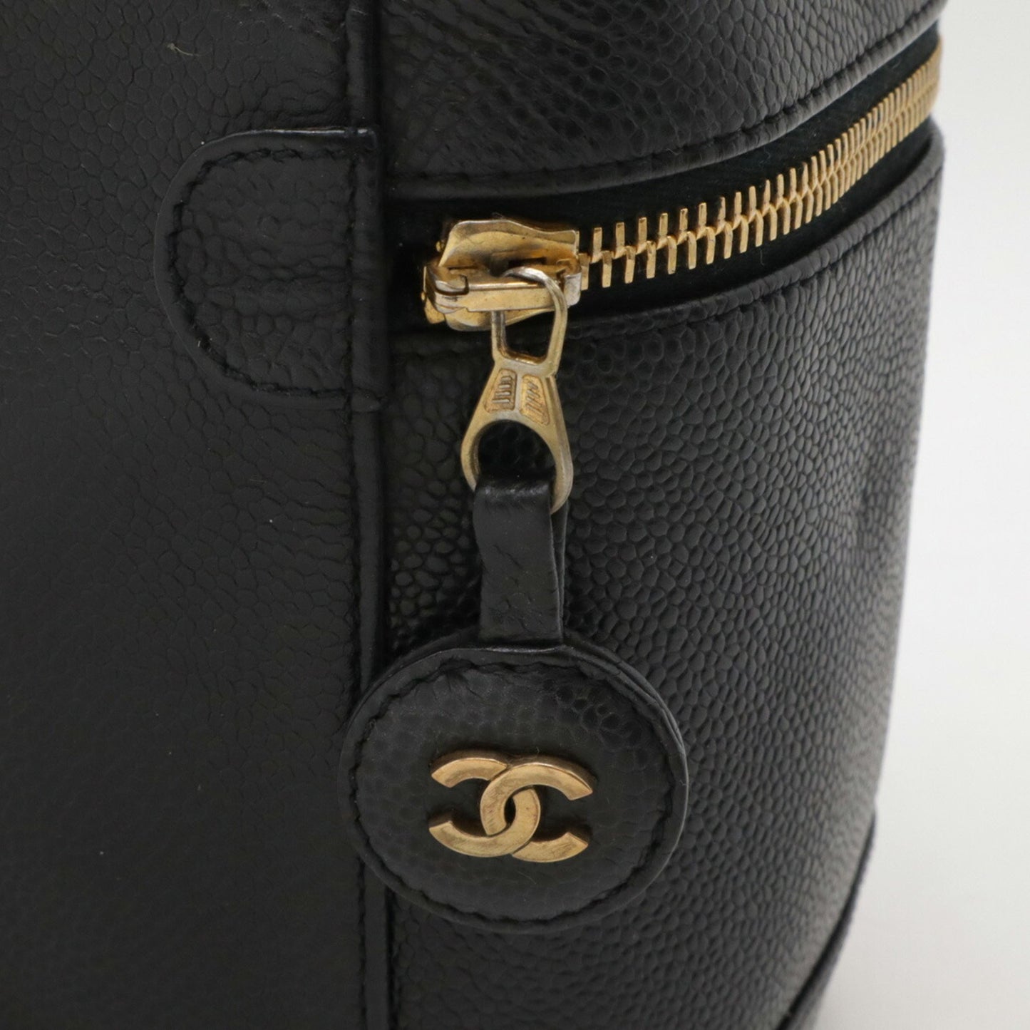 Chanel Vanity, Black, Leather, handbag