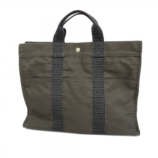 Hermès Herline, Grey, Canvas, tote