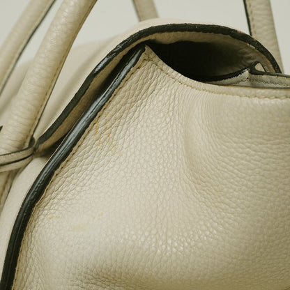 Prada Vitello, Ecru, Leather, handbag