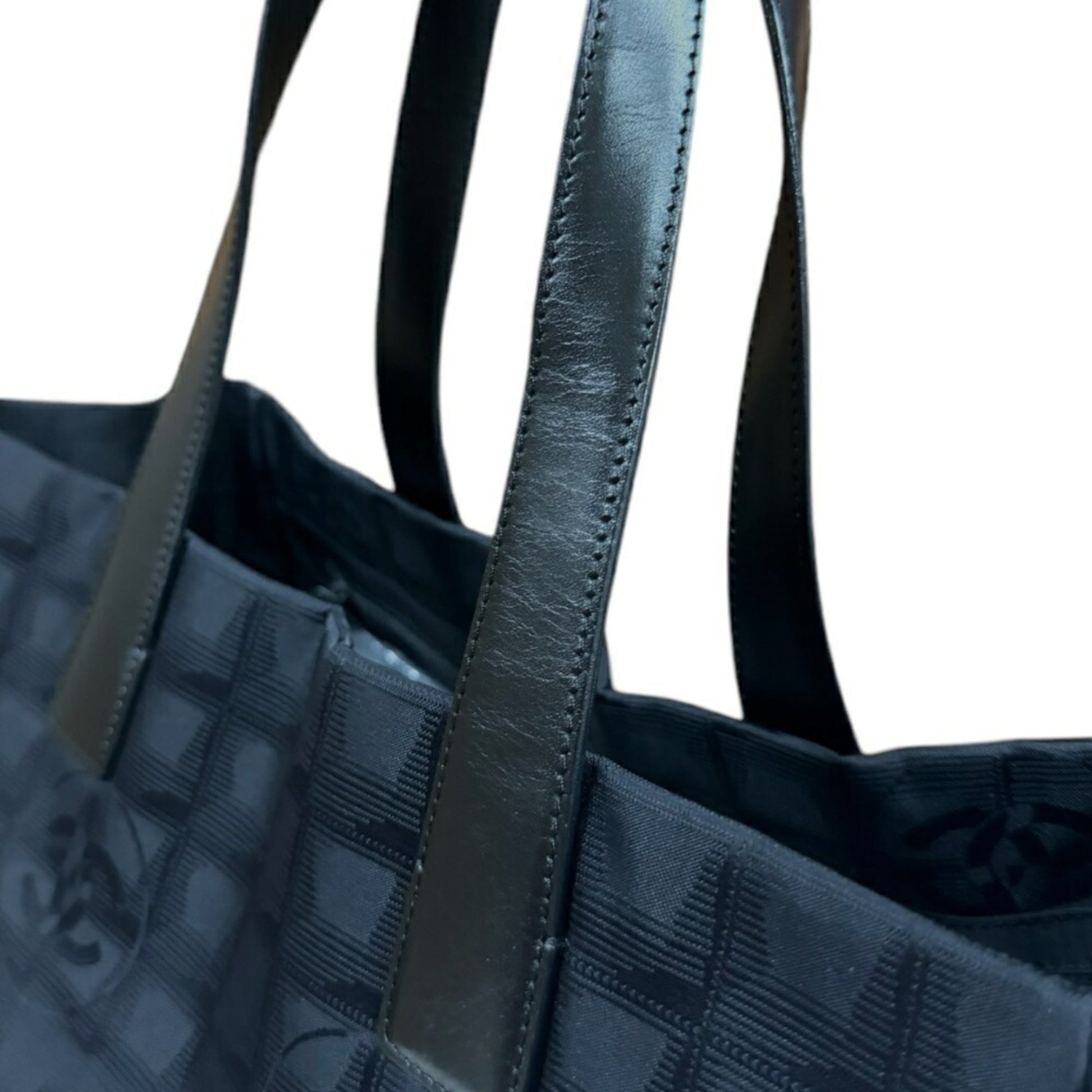 Chanel Travel line, Black, Canvas, tote