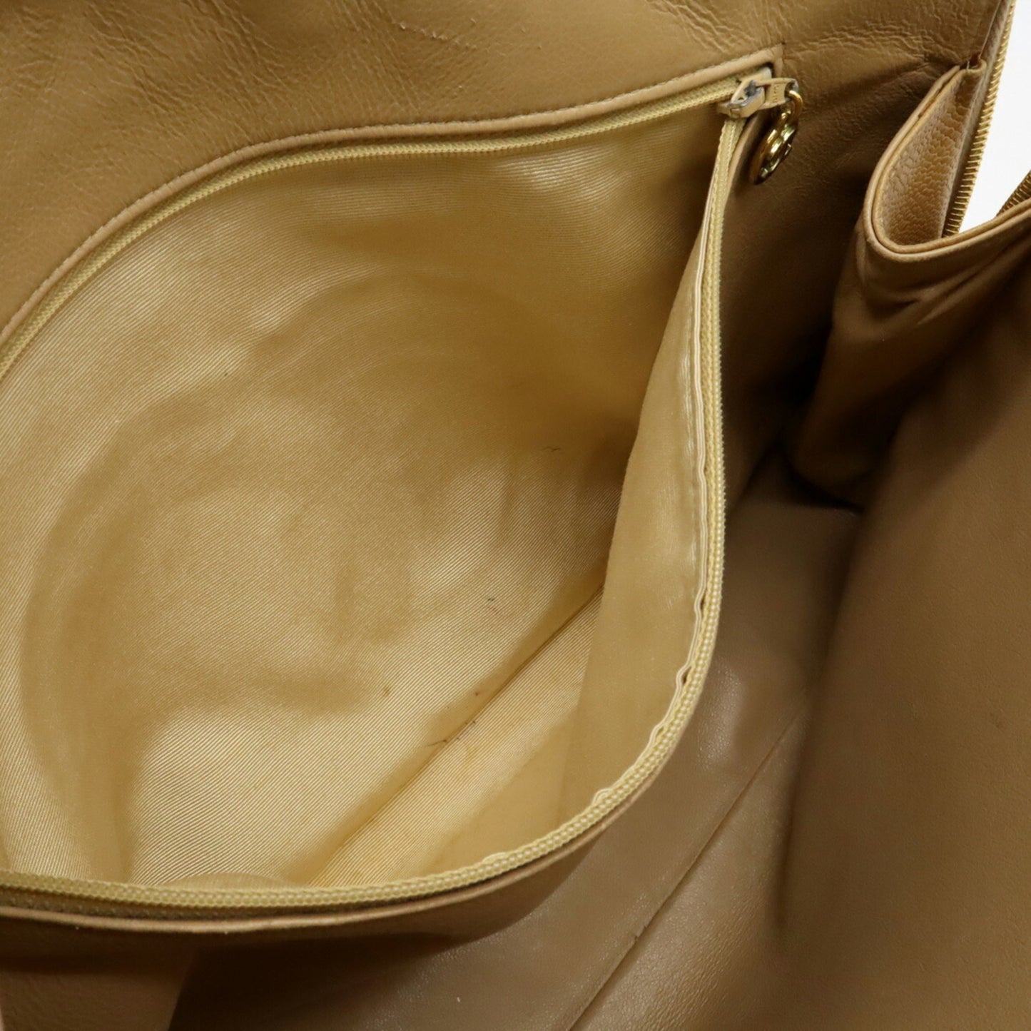 Chanel Coco Mark, Beige, Leather, tote