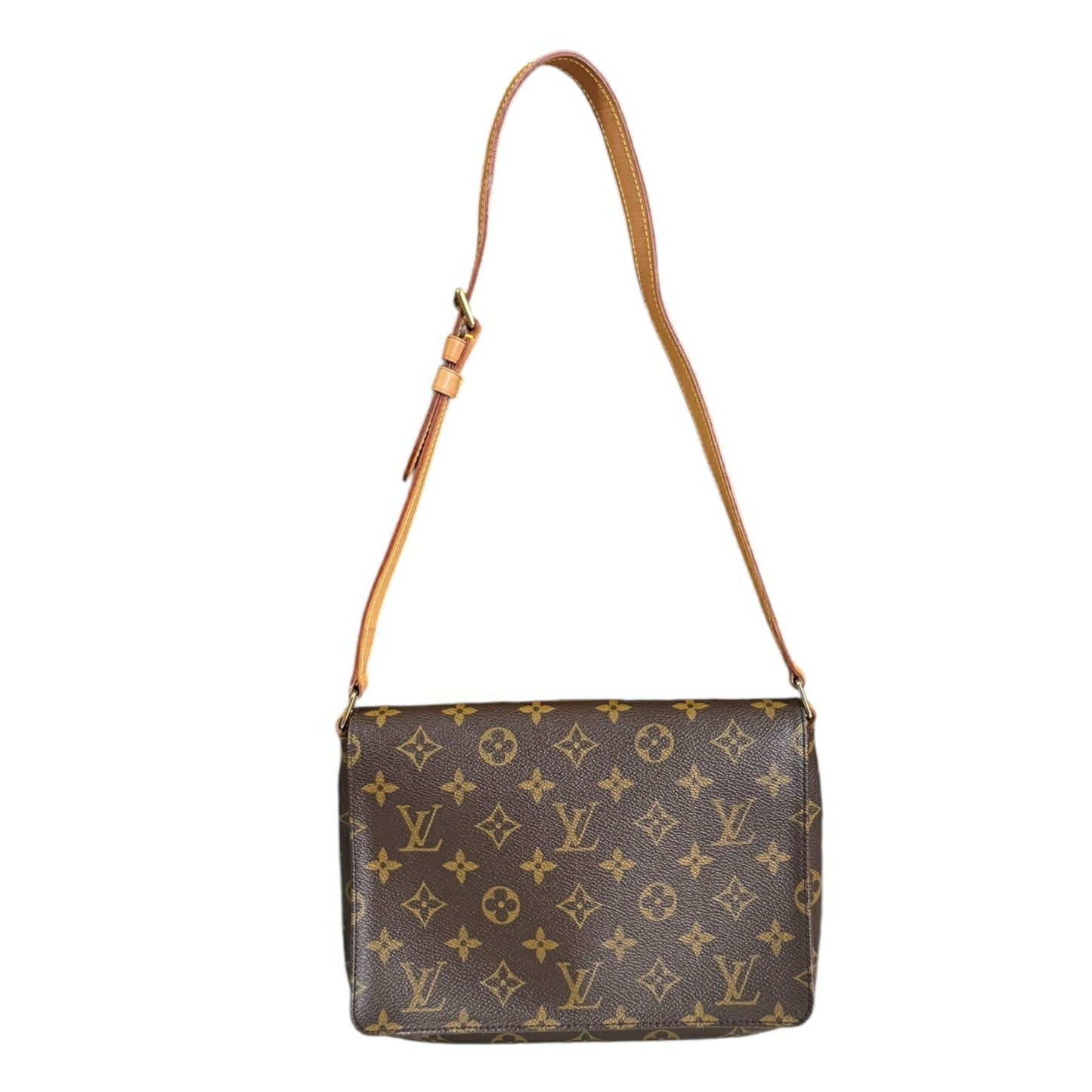 Louis Vuitton Musette Tango, Brown, Canvas, shoulder