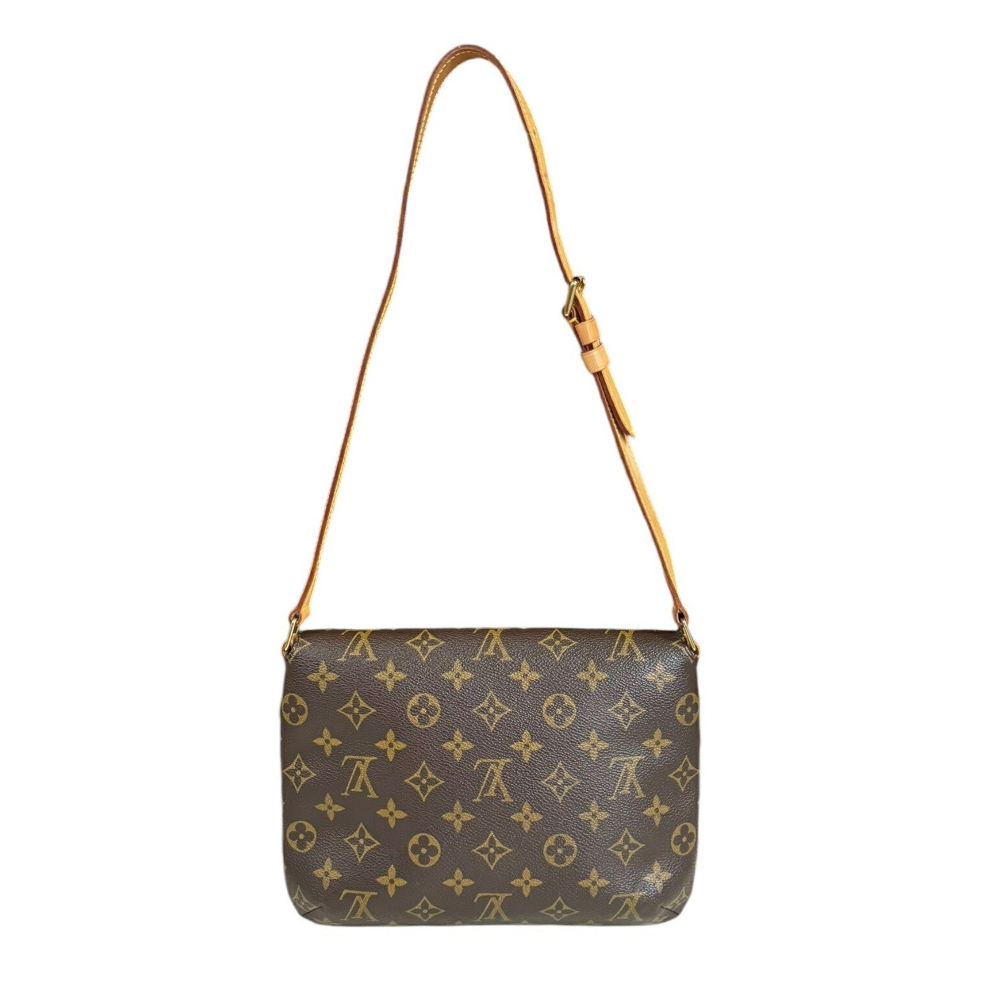 Louis Vuitton Musette Tango, Brown, Canvas, shoulder