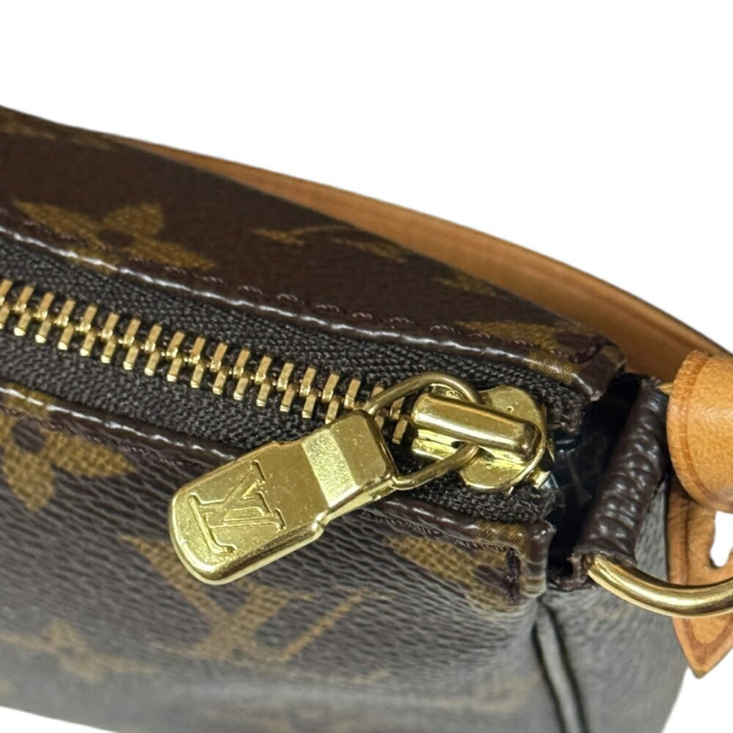 Louis Vuitton Pochette Accessoire, Brown, Canvas, clutch