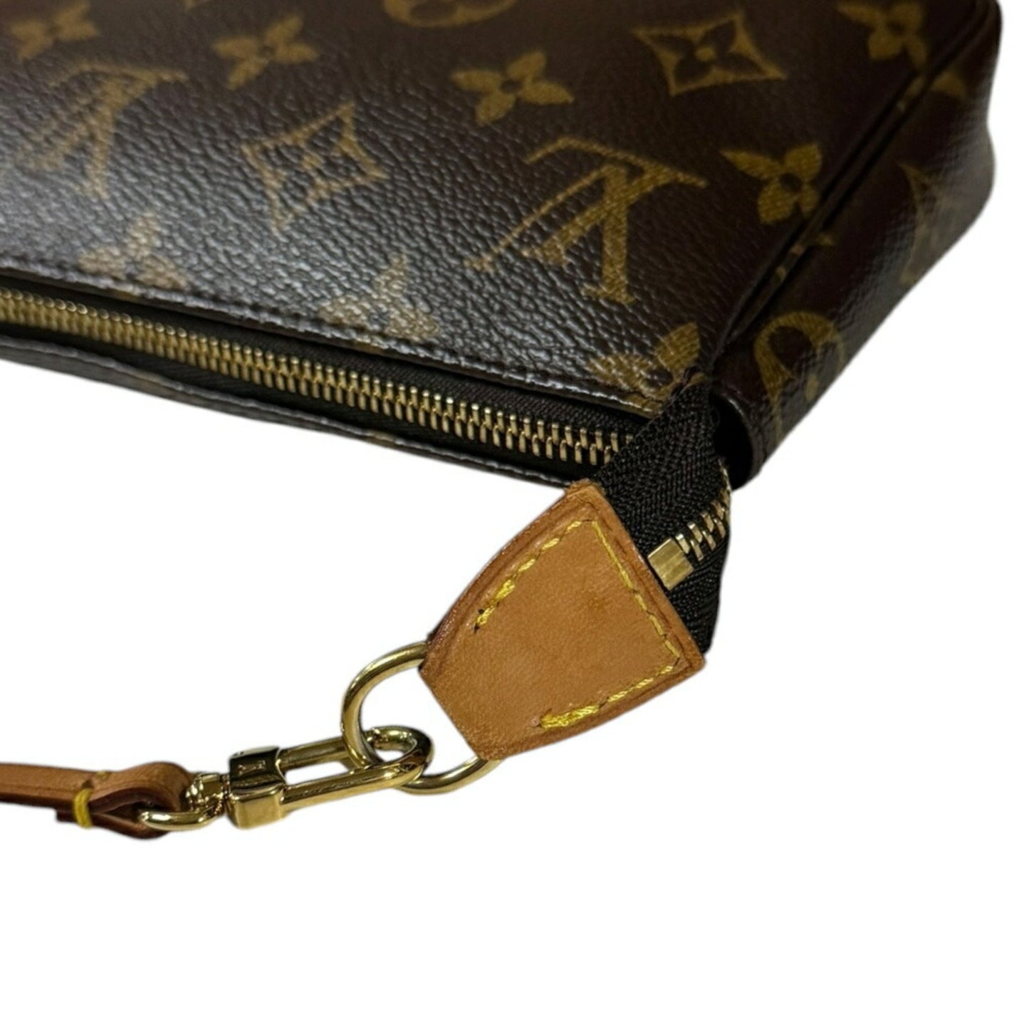 Louis Vuitton Pochette Accessoire, Brown, Canvas, clutch