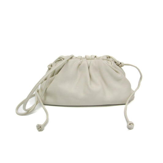 Bottega Veneta Mini pouch, White, Leather, clutch