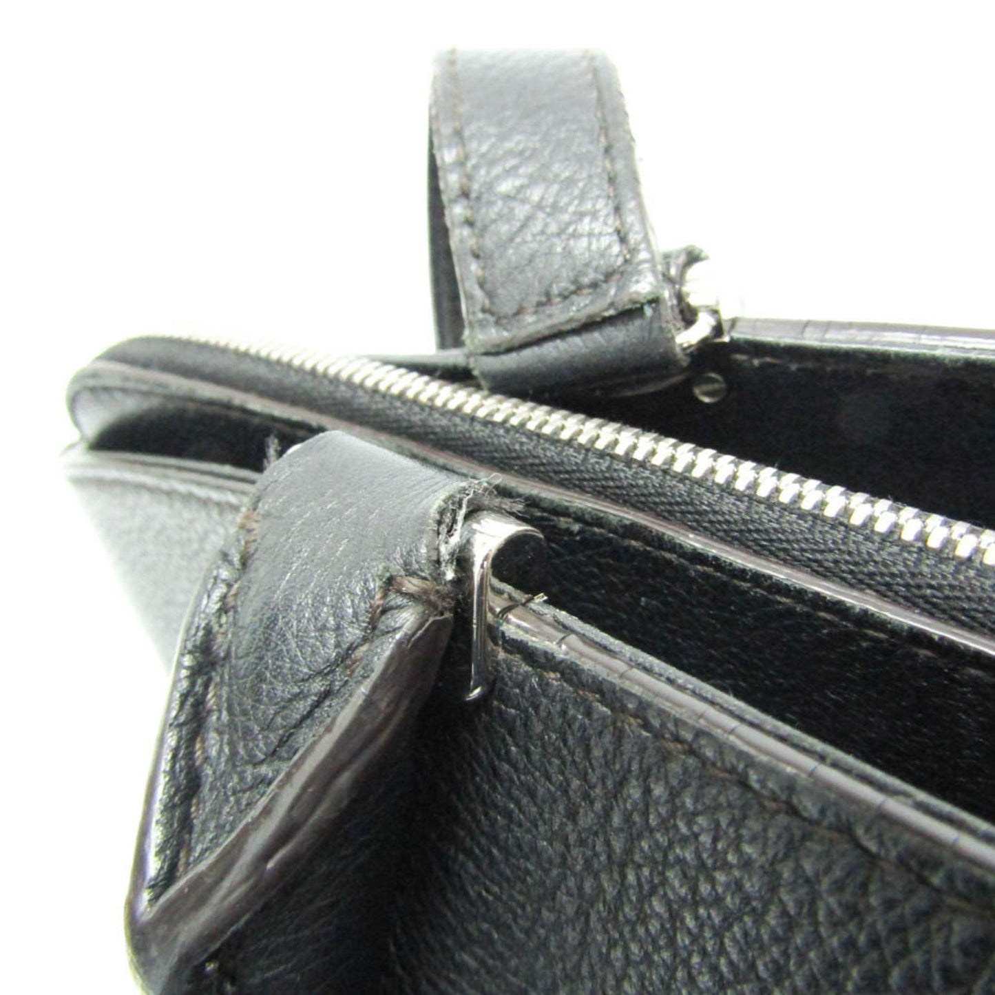 Cartier C de cartier, Black, Leather, handbag