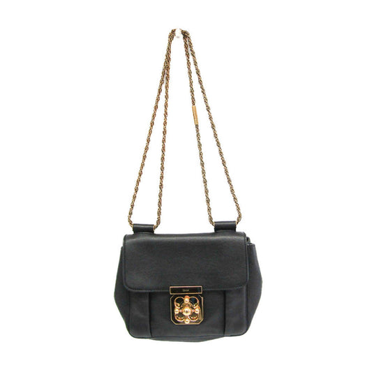 Chloé Elsie, Black, Leather, shoulder