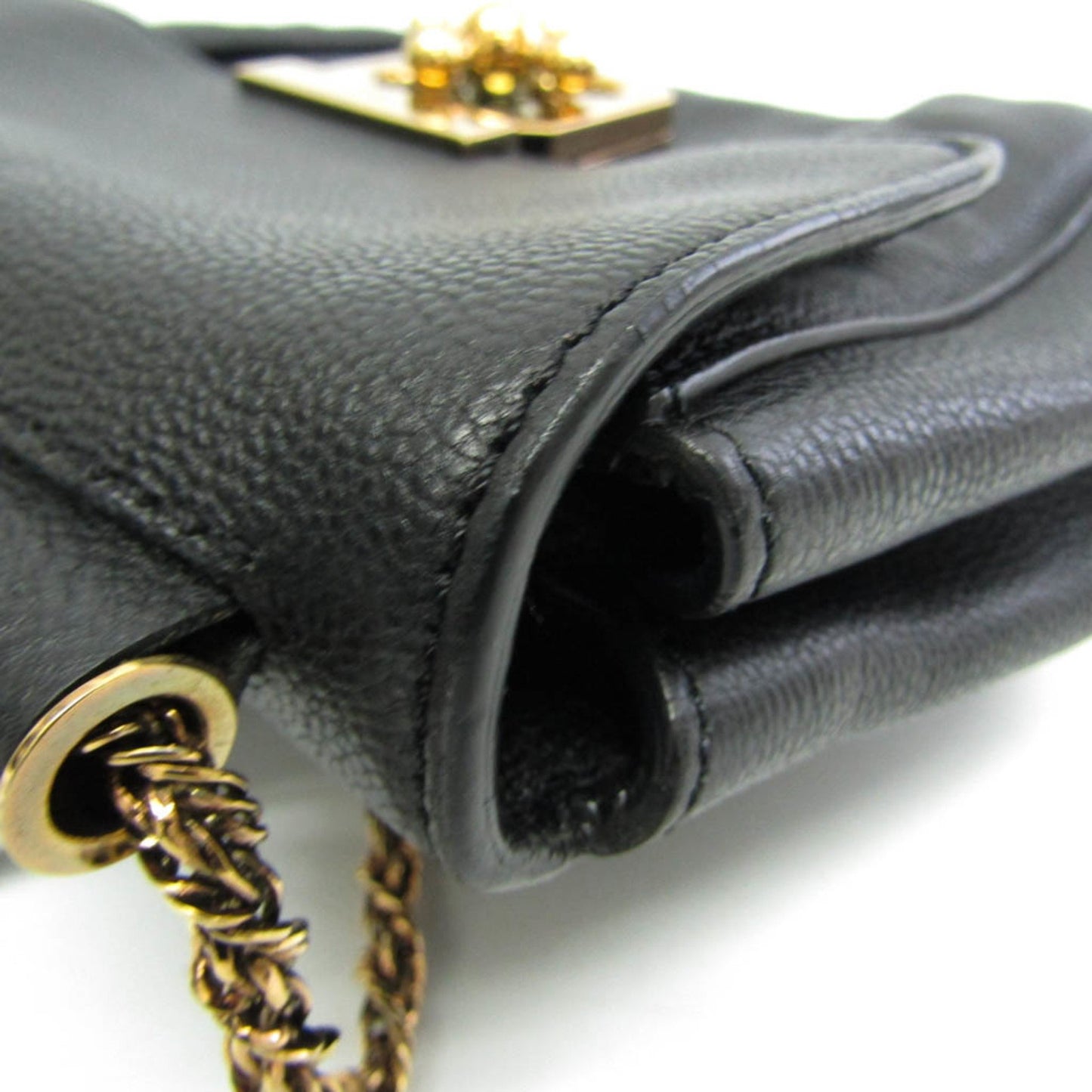 Chloé Elsie, Black, Leather, shoulder