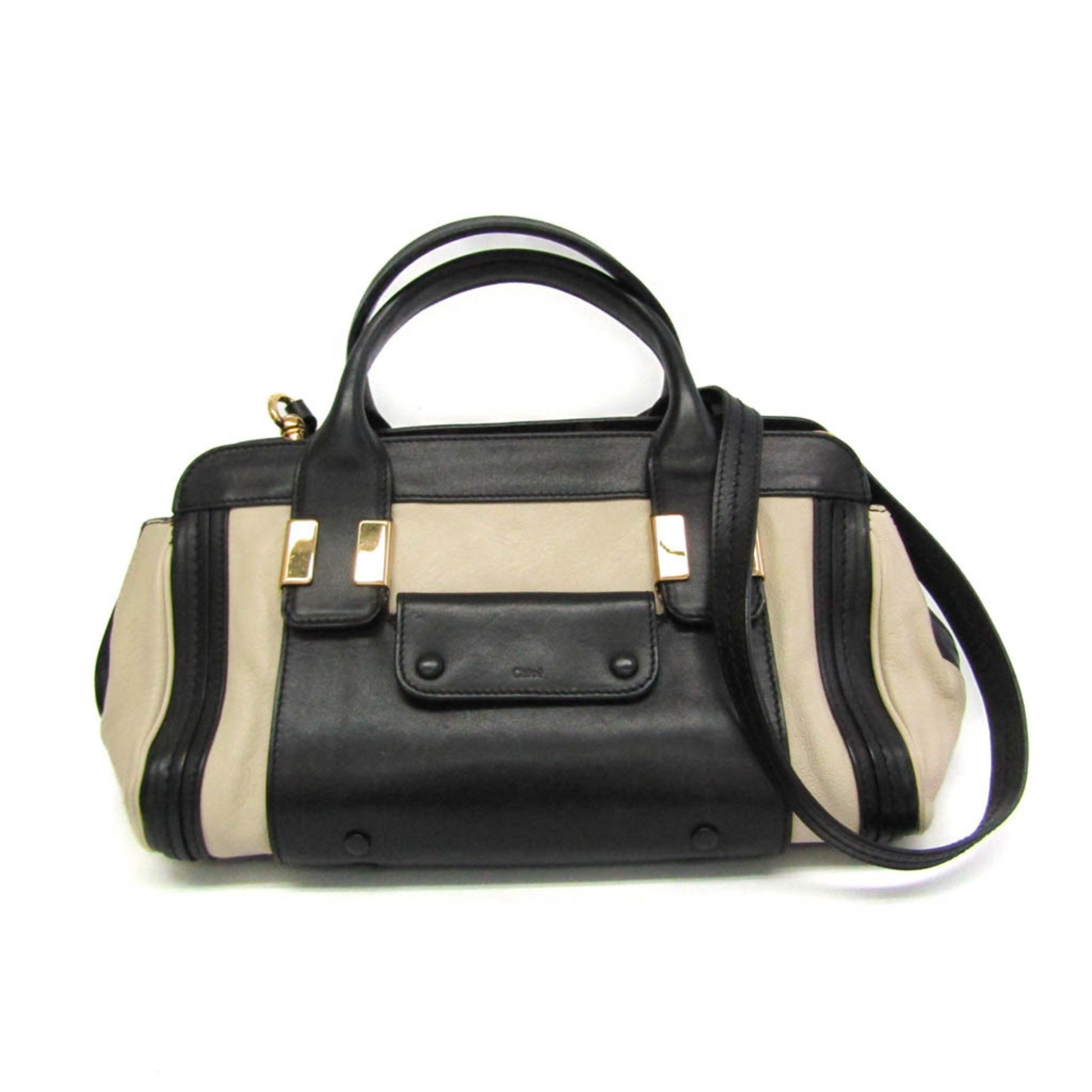 Chloé Alice, Black, Leather, handbag