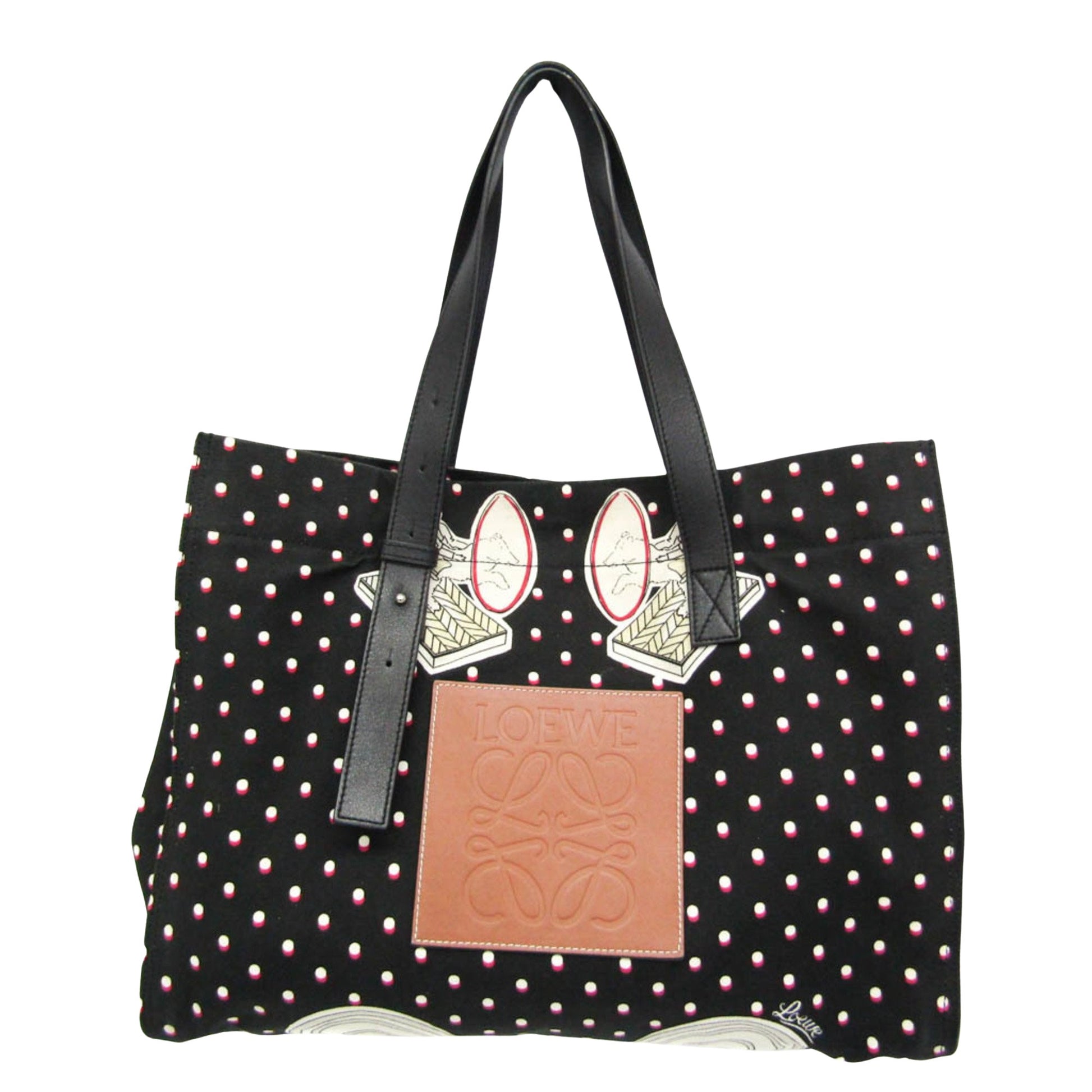 Loewe Paula's Ibiza, Black, Canvas, tote