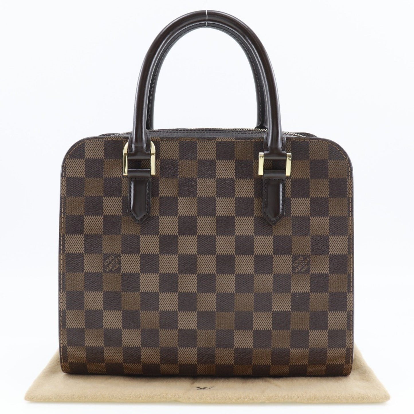 Louis Vuitton Triana, Brown, Canvas, handbag